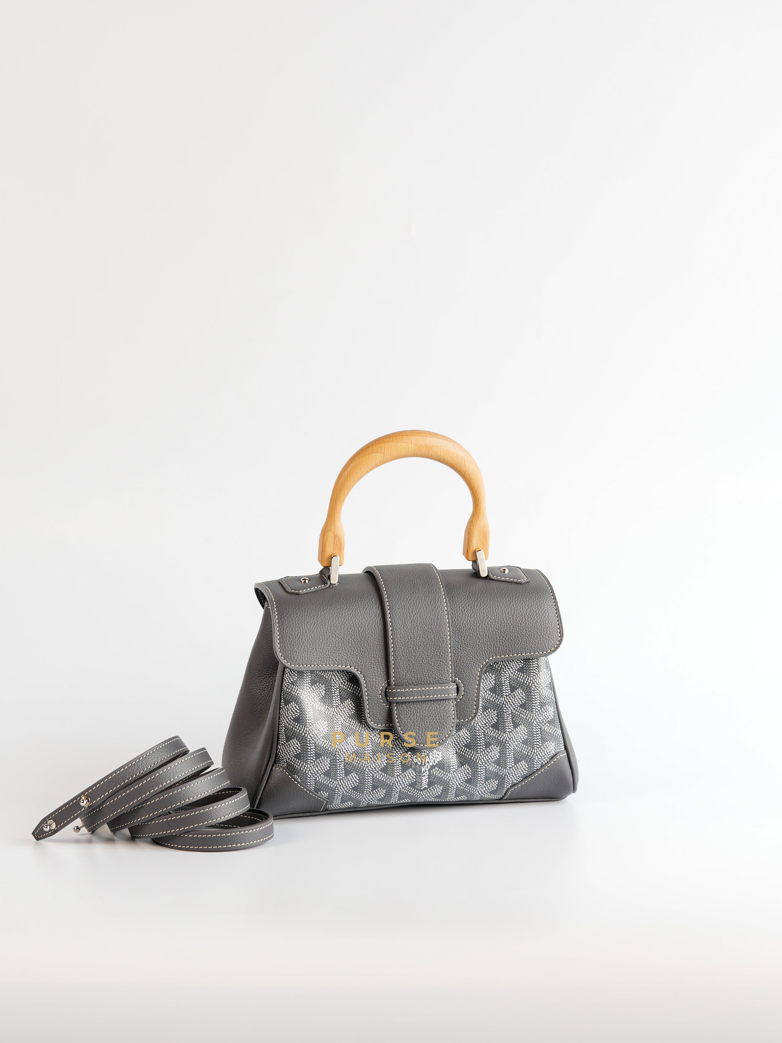 Sac Mini Saigon Souple Gris (Gray) Purse Maison