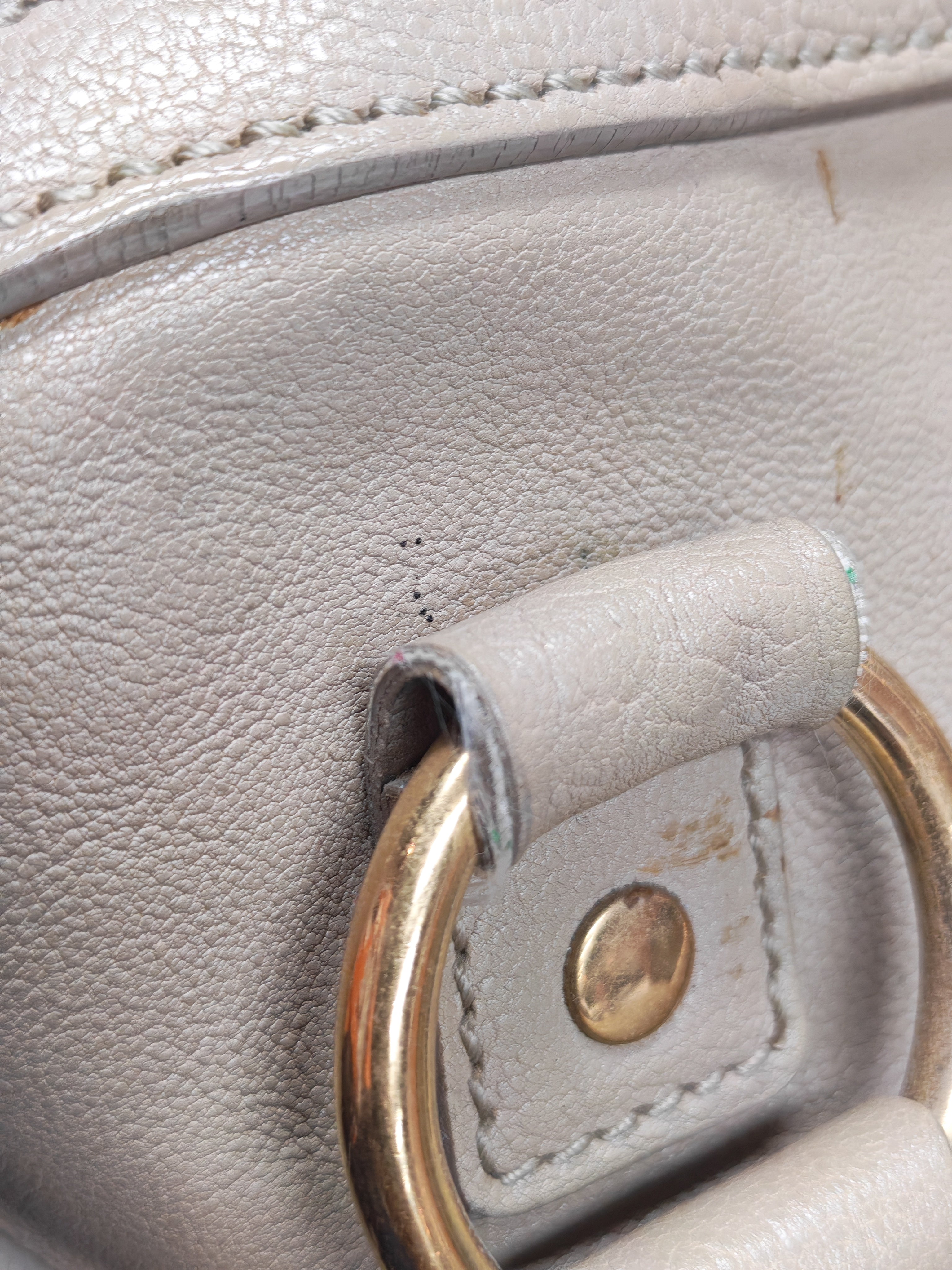 Sac Muse in Dark Beige Calfskin Leather and Aged Gold Hardware | Purse Maison Luxury Bags Shop