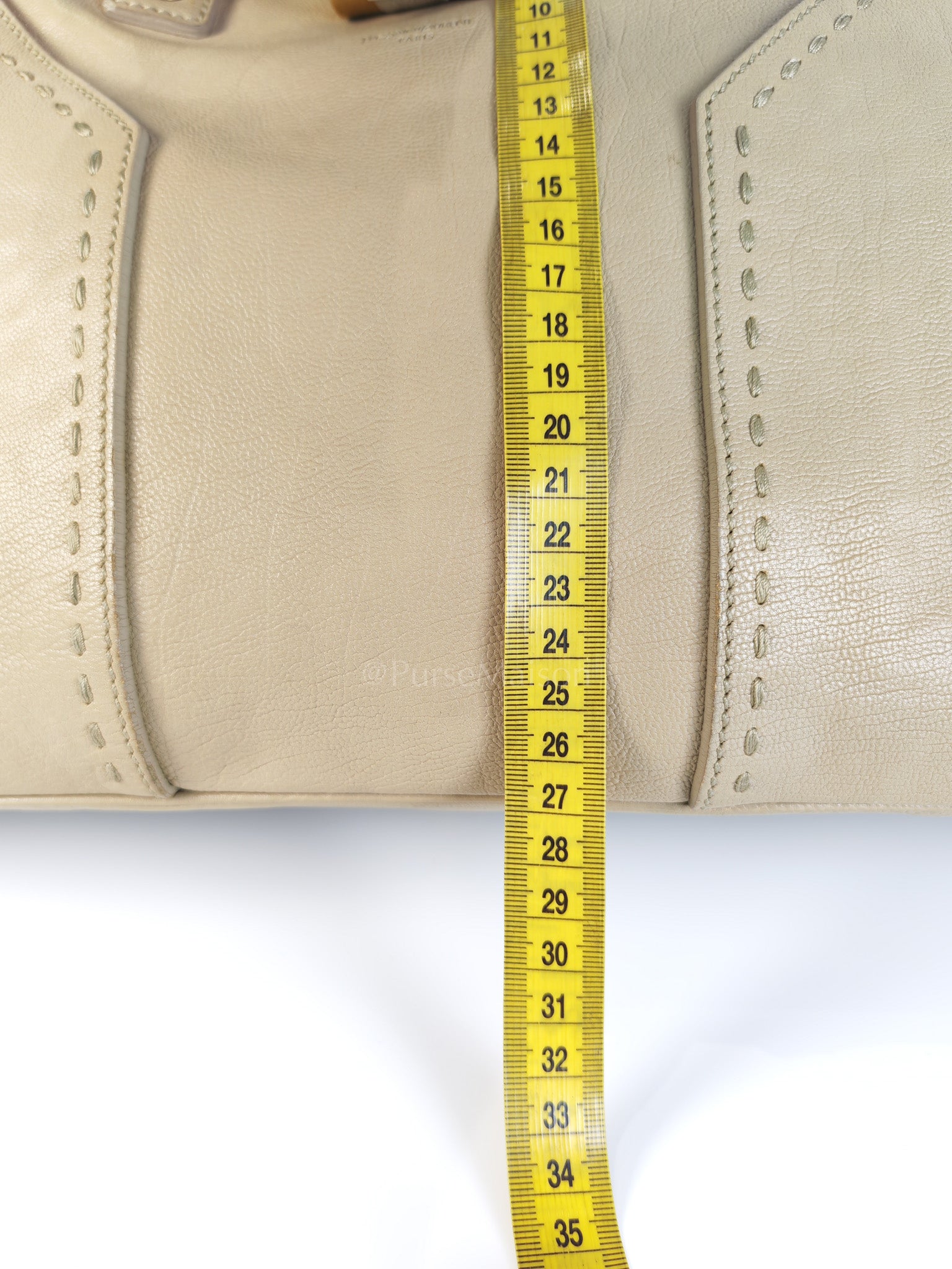 Sac Muse in Dark Beige Calfskin Leather and Aged Gold Hardware | Purse Maison Luxury Bags Shop