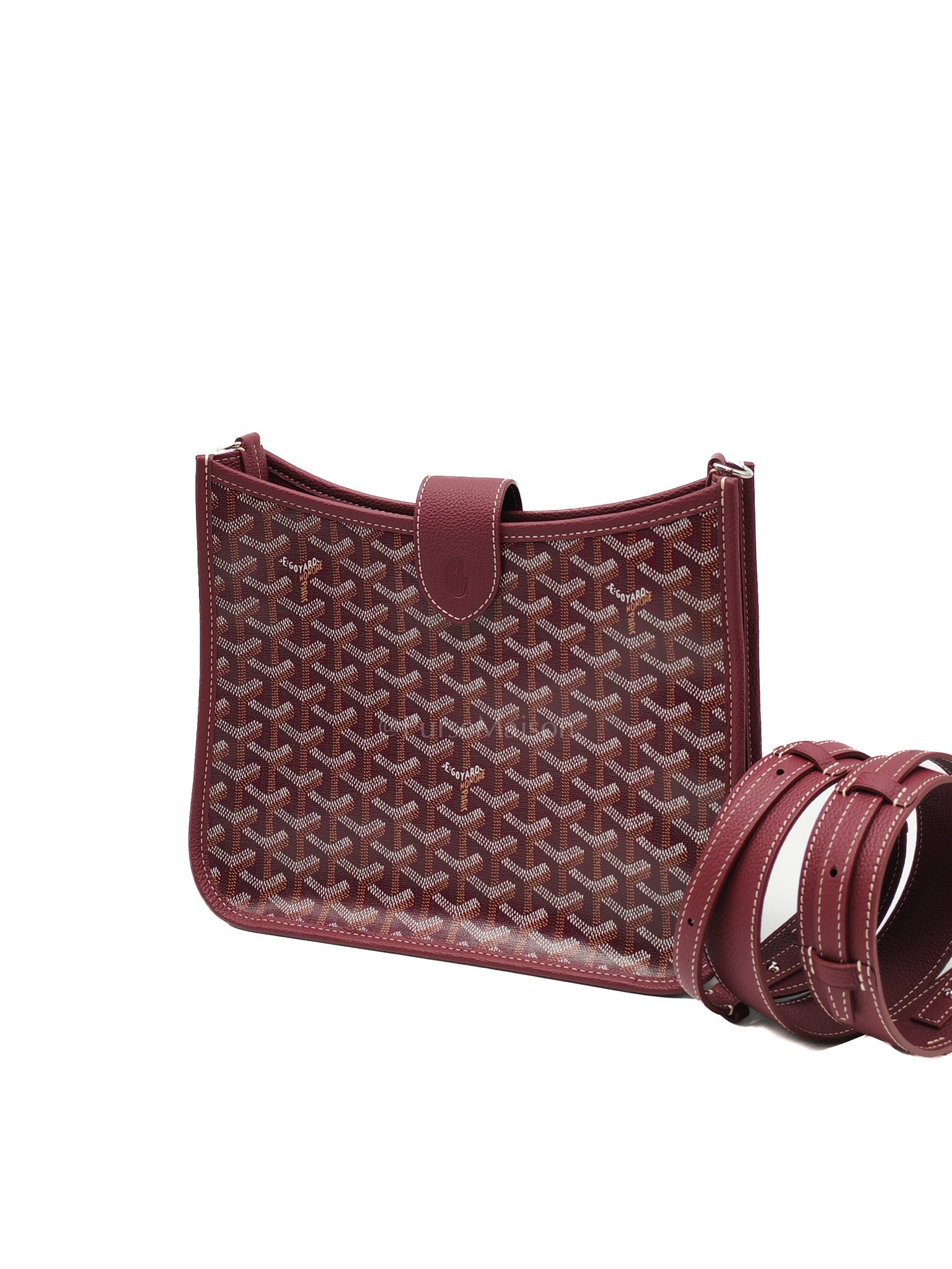 Sac Musette Crossbody Bag PM in Burgundy Goyardine Canvas | Purse Maison Luxury Bags Shop