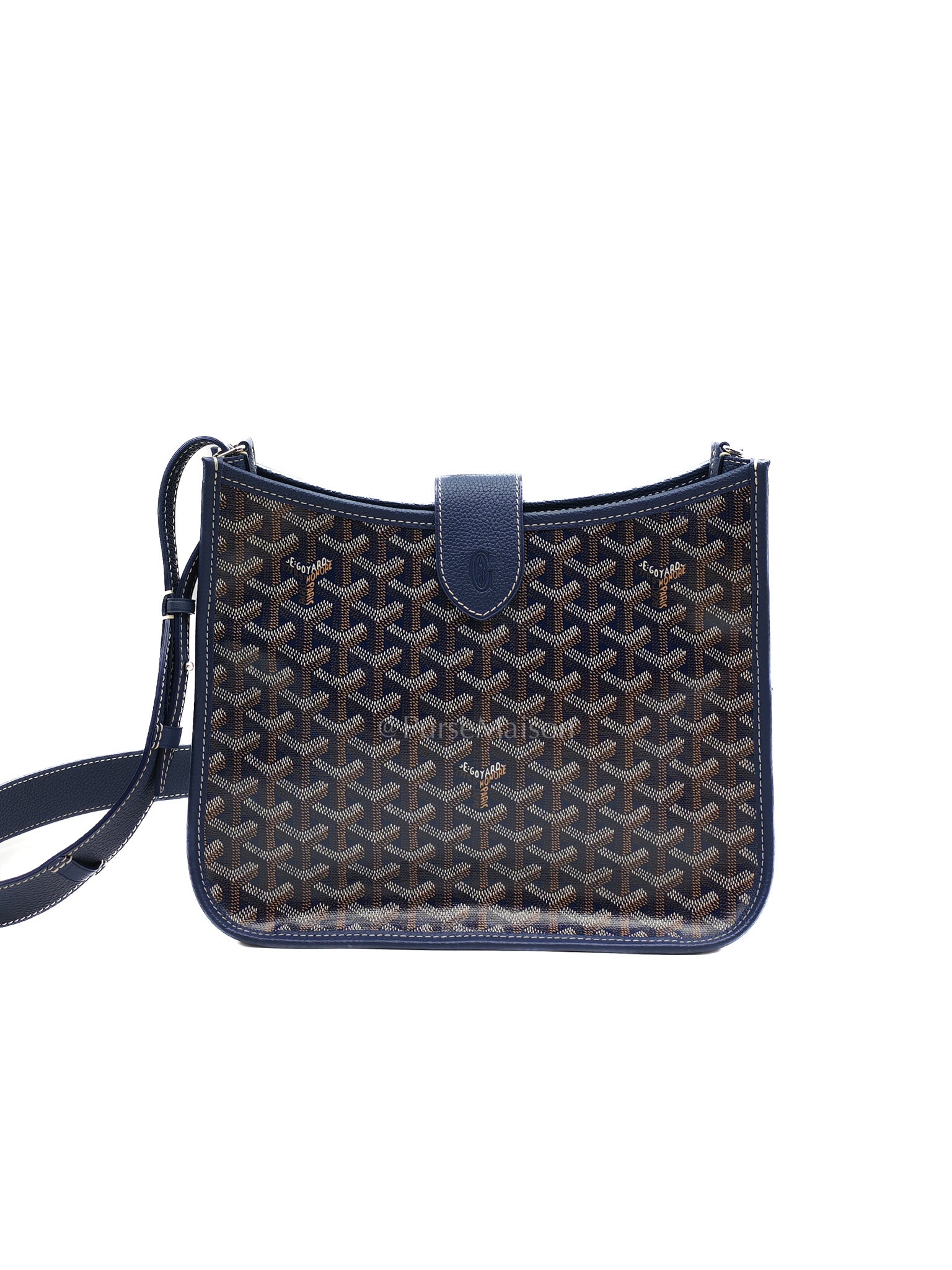 Sac Musette in Navy Blue/Bleu Marine Goyardine Canvas | Purse Maison Luxury Bags Shop