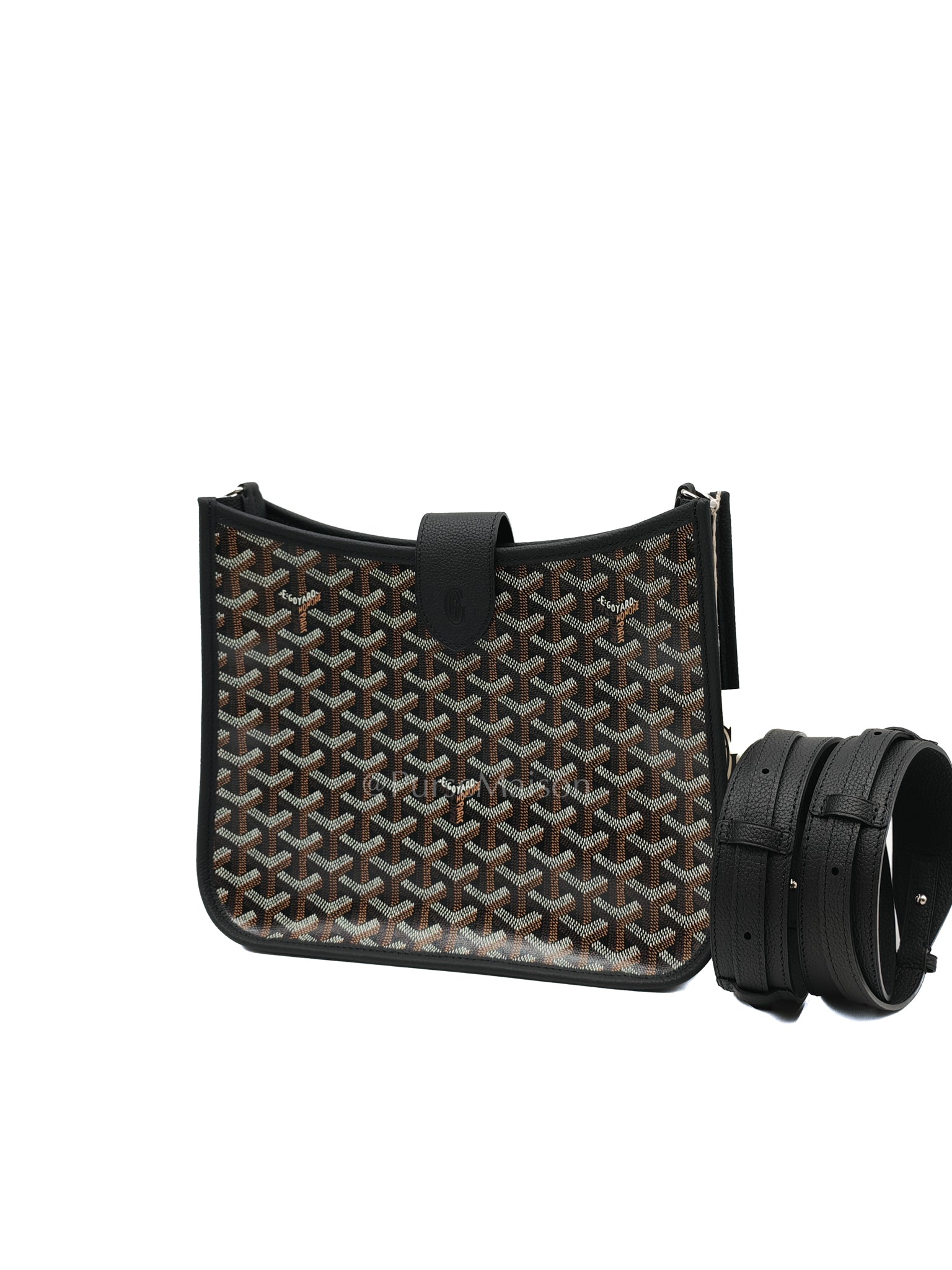 Sac Musette PM in Black Goyardine Canvas Shoulder Bag | Purse Maison Luxury Bags Shop