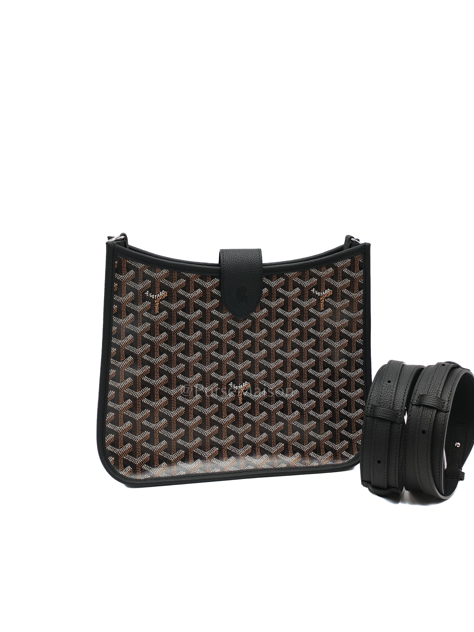 Sac Musette PM in Black Goyardine Canvas Shoulder Bag | Purse Maison Luxury Bags Shop