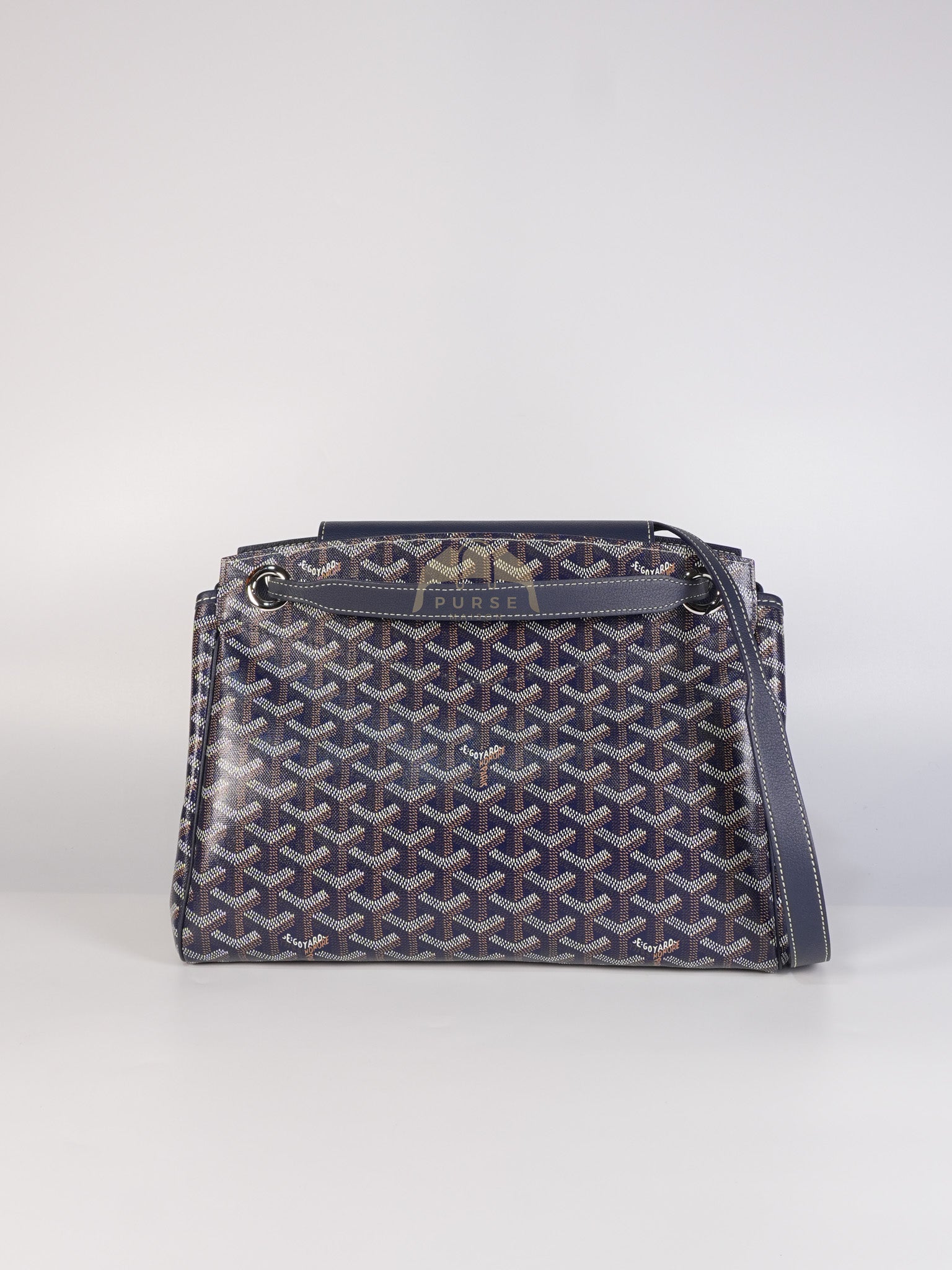 Sac Rouette PM in Navy Blue/ Bleu Marine Goyardine Canvas | Purse Maison Luxury Bags Shop