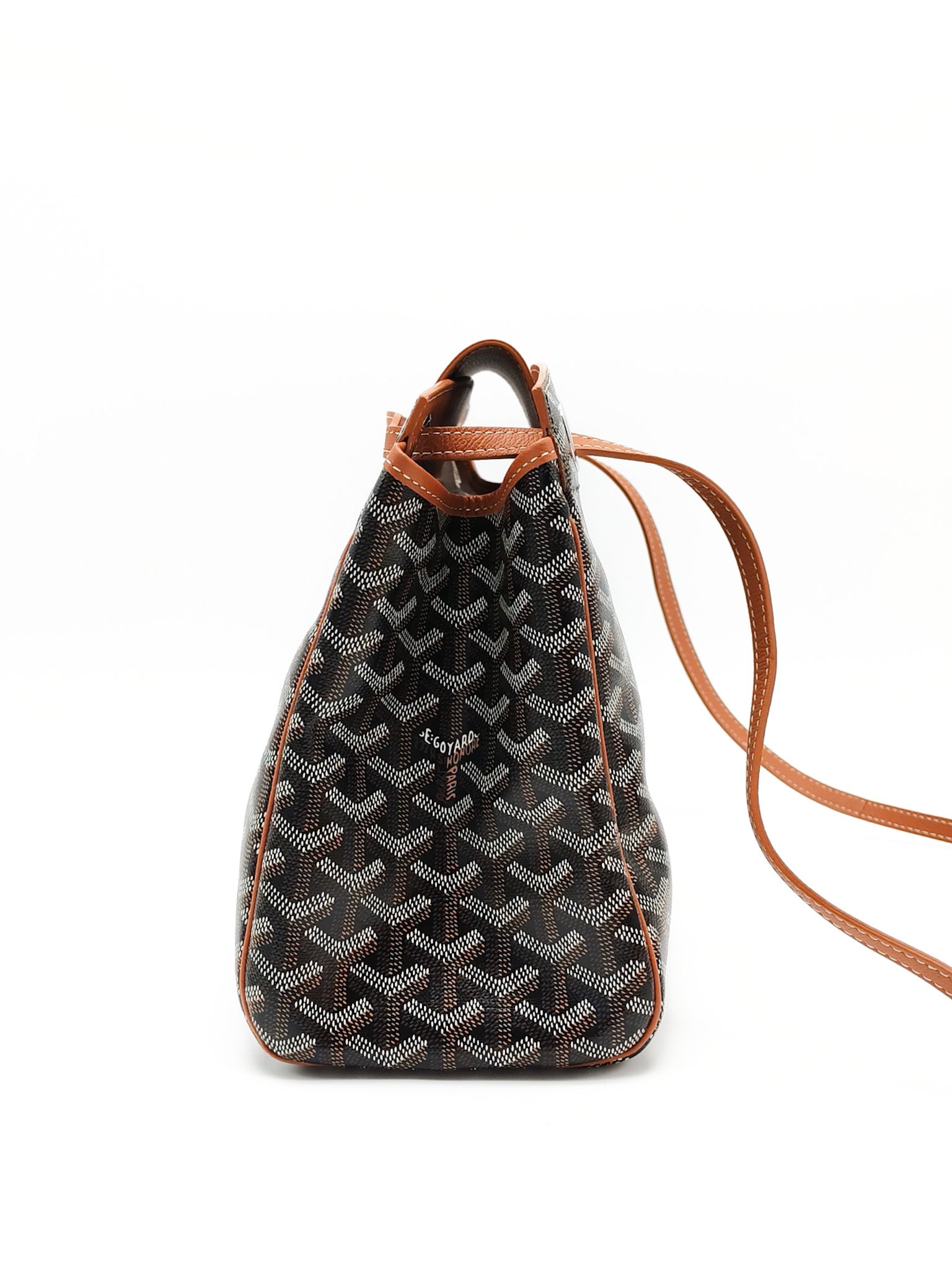 Sac Rouette Souple PM in Noir Et Naturel Goyardine Canvas Tote Bag | Purse Maison Luxury Bags Shop