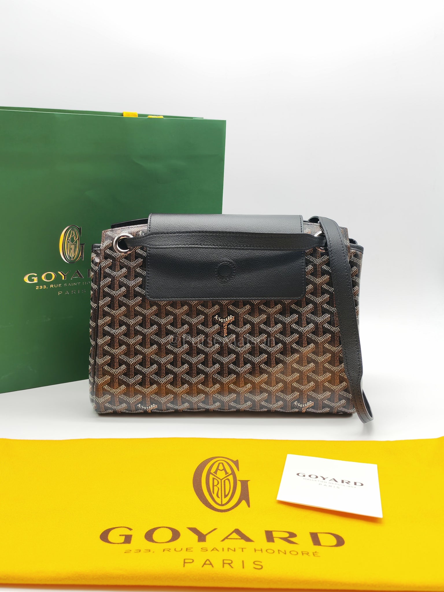 Sac Rouette Souple PM in Noir/Black Goyardine Canvas | Purse Maison Luxury Bags Shop