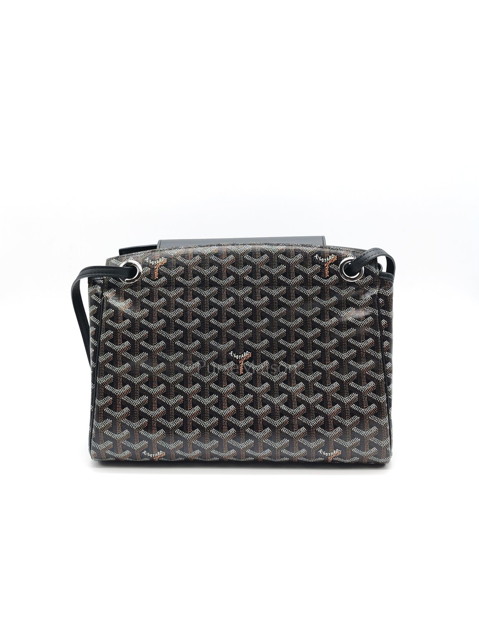 Sac Rouette Souple PM in Noir/Black Goyardine Canvas | Purse Maison Luxury Bags Shop