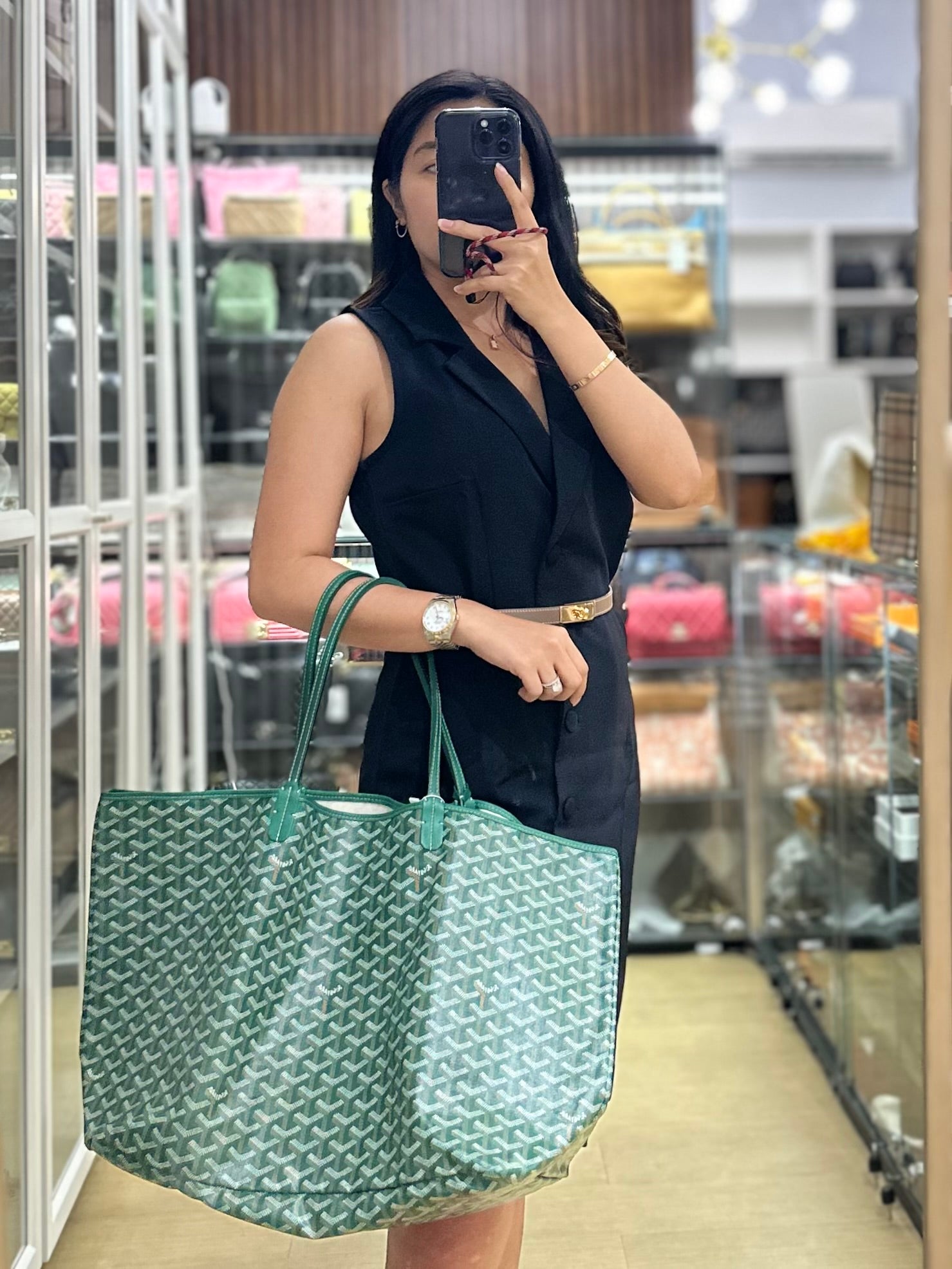 Sac Saint Louis GM Vert (Green) | Purse Maison Luxury Bags Shop