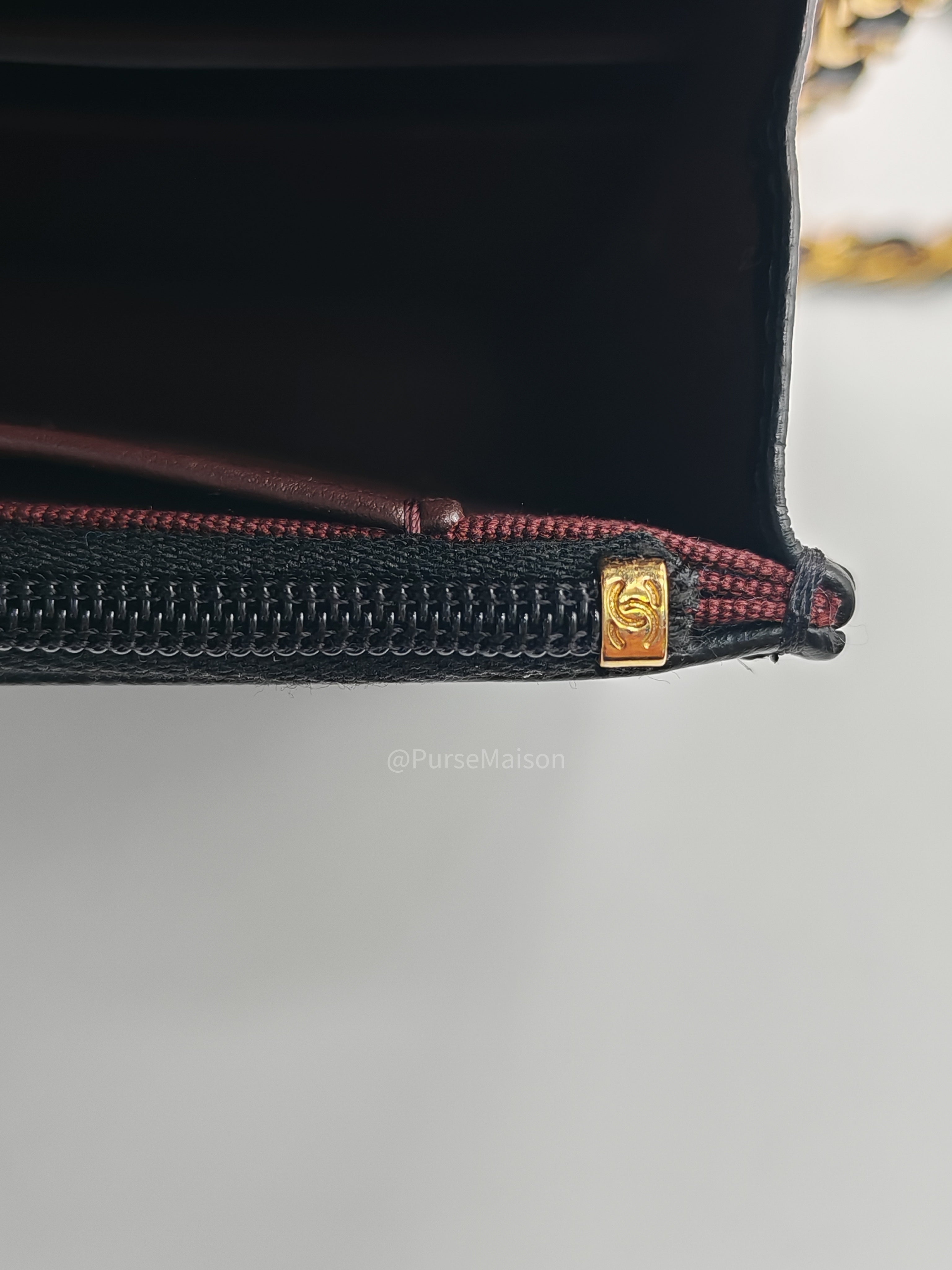 Chanel Classic Wallet on Chain (WOC) Black Caviar Leather Gold Hardware Microchip (EU****3L)