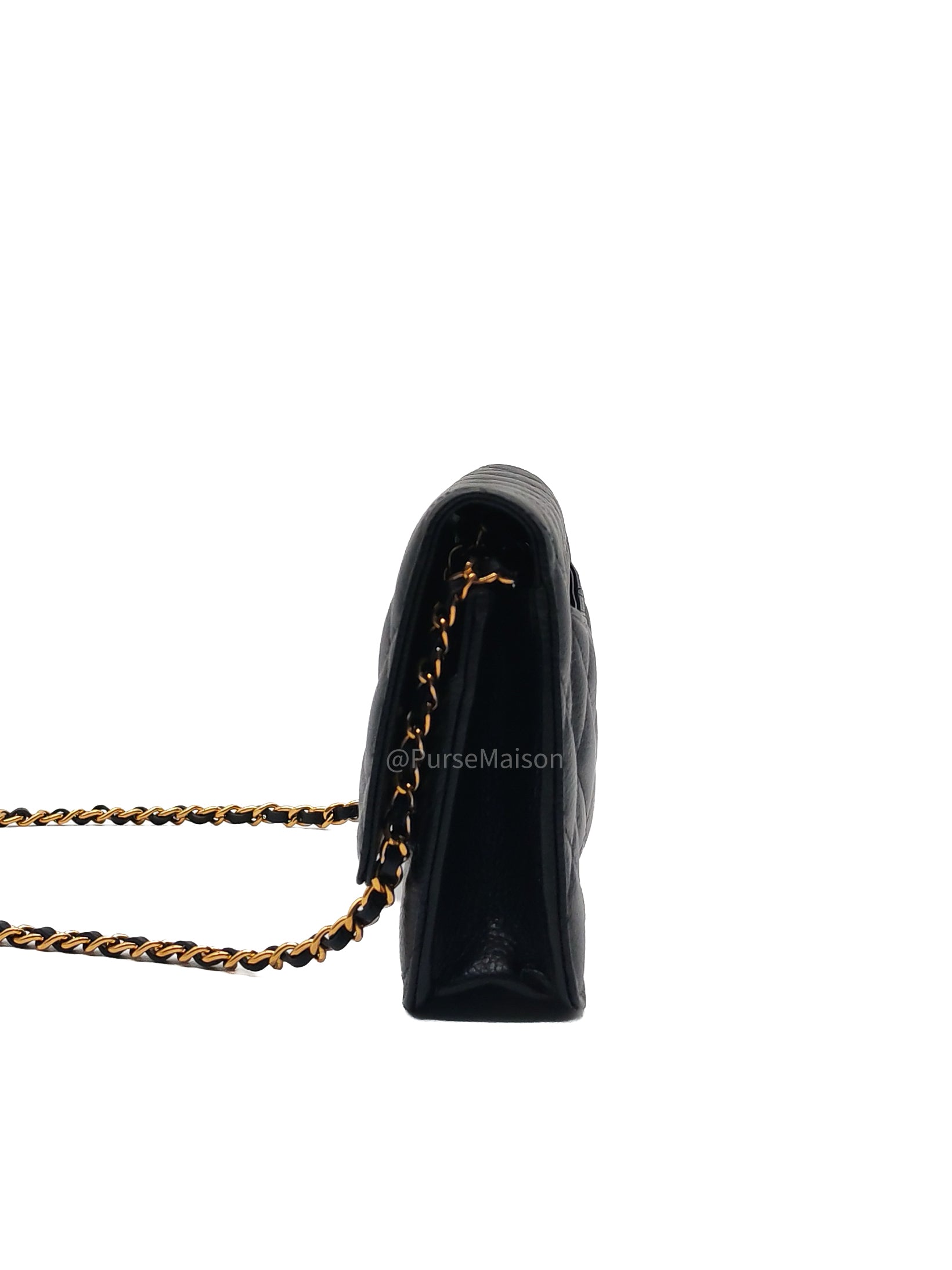 Chanel Classic Wallet on Chain (WOC) Black Caviar Leather Gold Hardware Microchip (EU****3L)