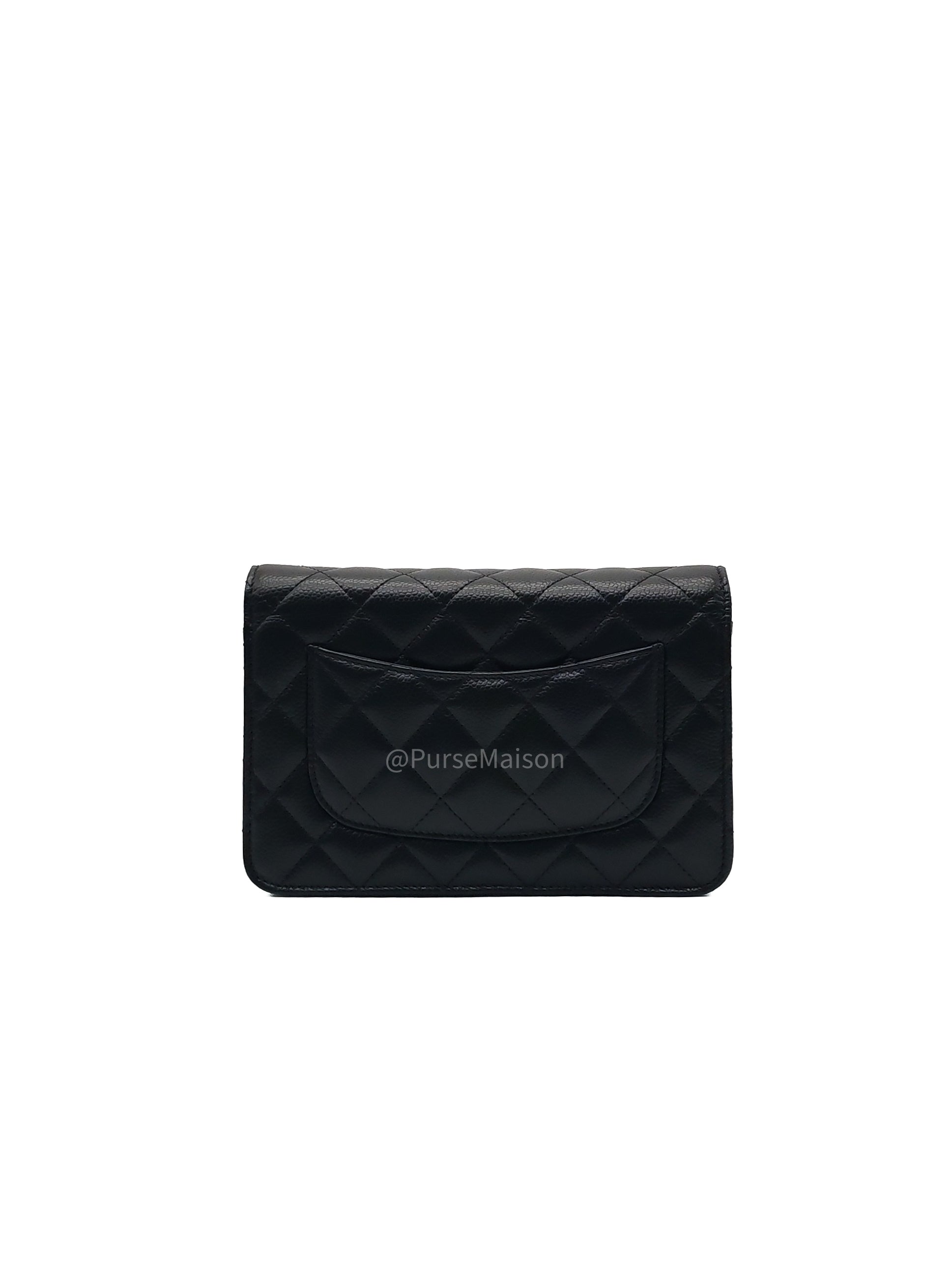 Chanel Classic Wallet on Chain (WOC) Black Caviar Leather Gold Hardware Microchip (EU****3L)