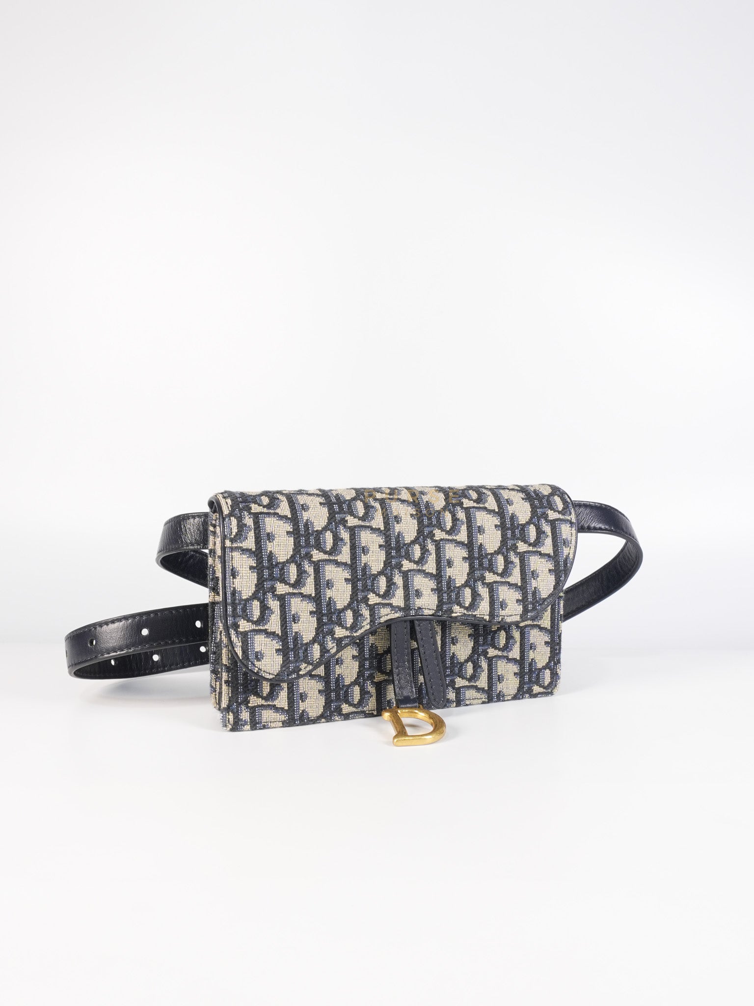 Saddle in Blue Oblique Jacquard Belt Bag | Purse Maison Luxury Bags Shop