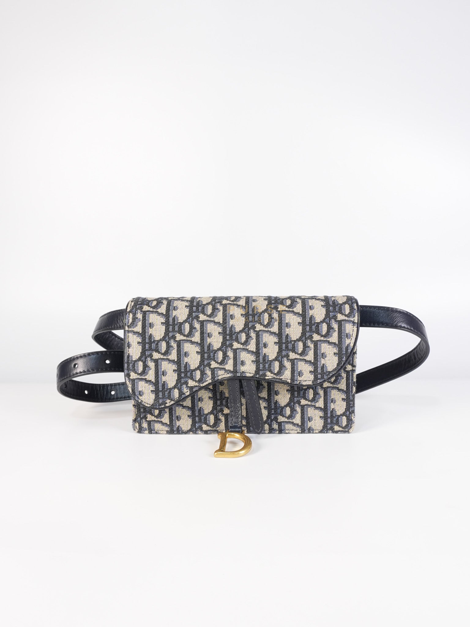 Saddle in Blue Oblique Jacquard Belt Bag | Purse Maison Luxury Bags Shop