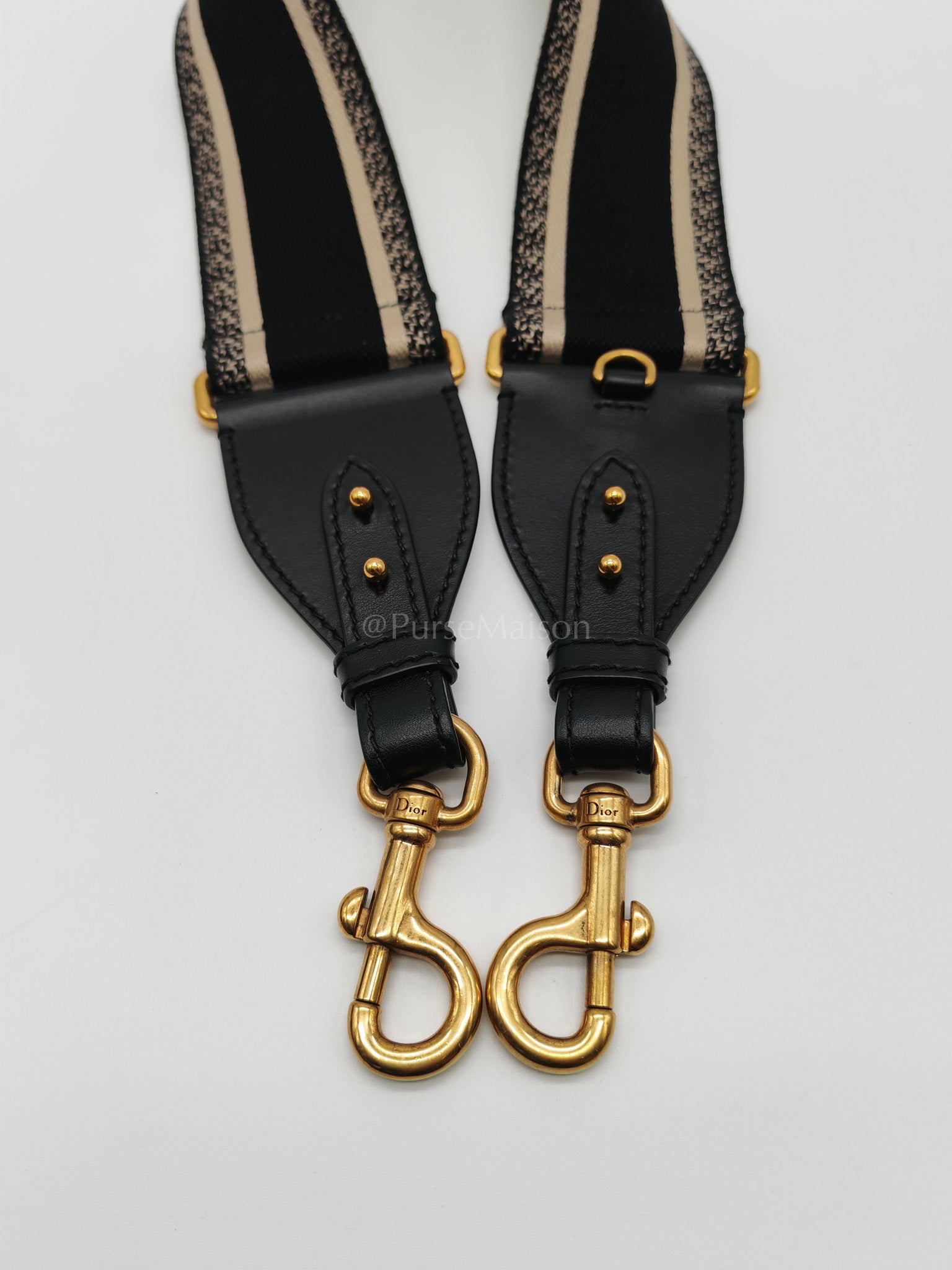 Saddle Medium in Blue Oblique Jacquard Canvas with Strap | Purse Maison Luxury Bags Shop