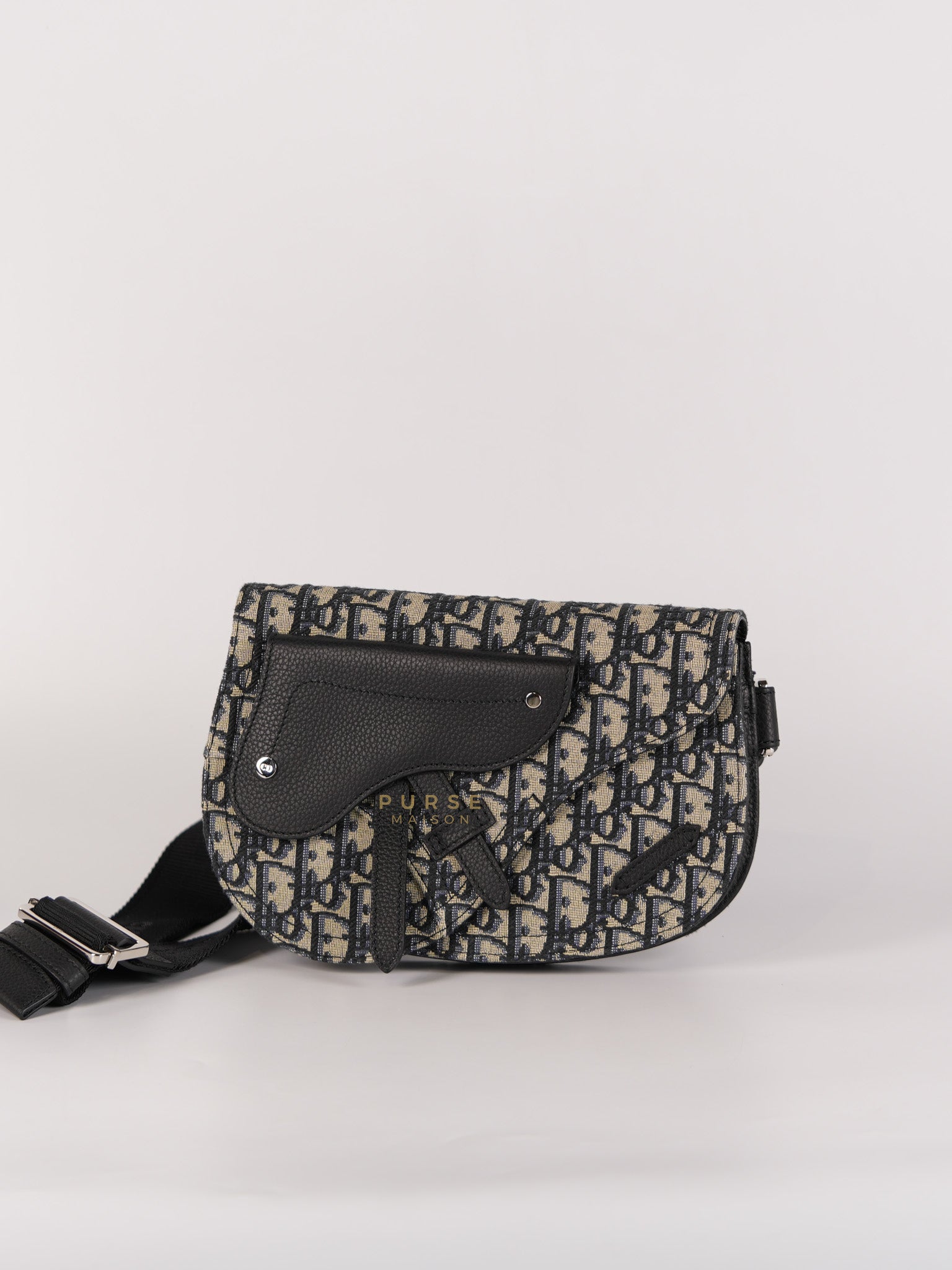Saddle Messenger Bag Oblique Jacquard Canvas | Purse Maison Luxury Bags Shop