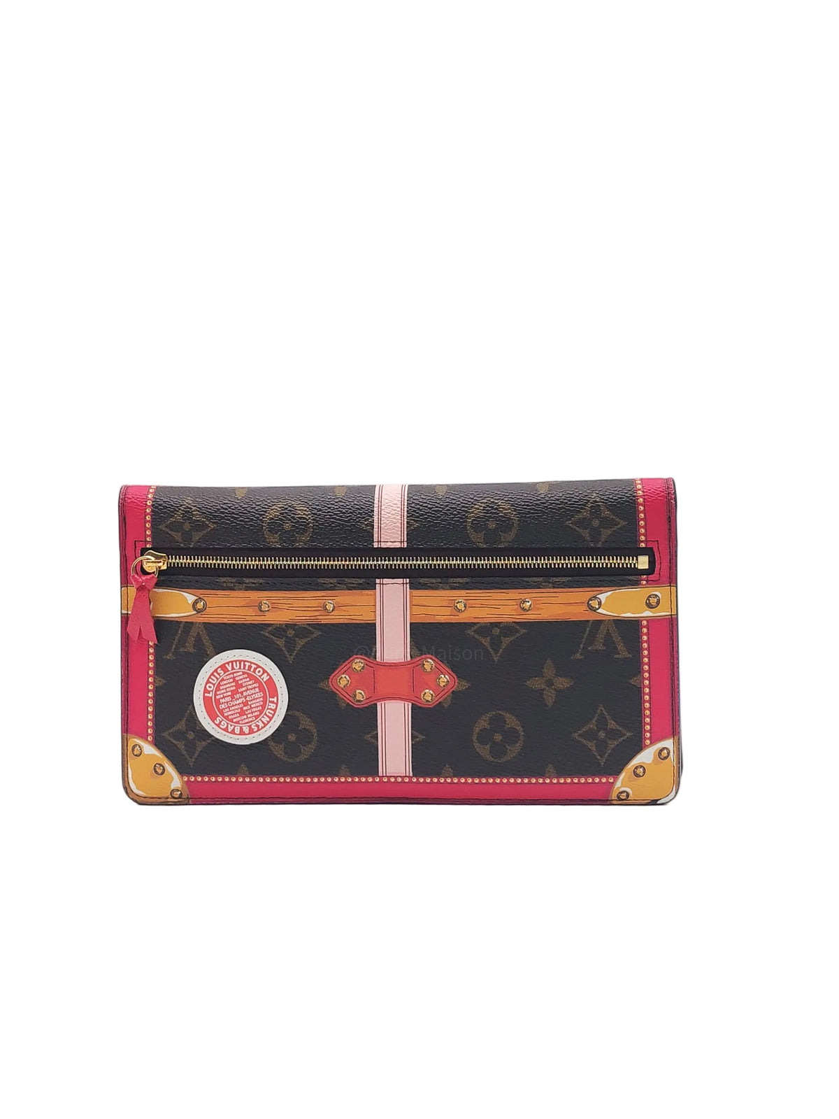 Louis Vuitton Summer Trunks Pochette Weekend Bag in Monogram Canvas and Gold Hardware (Datecode: UB1178)