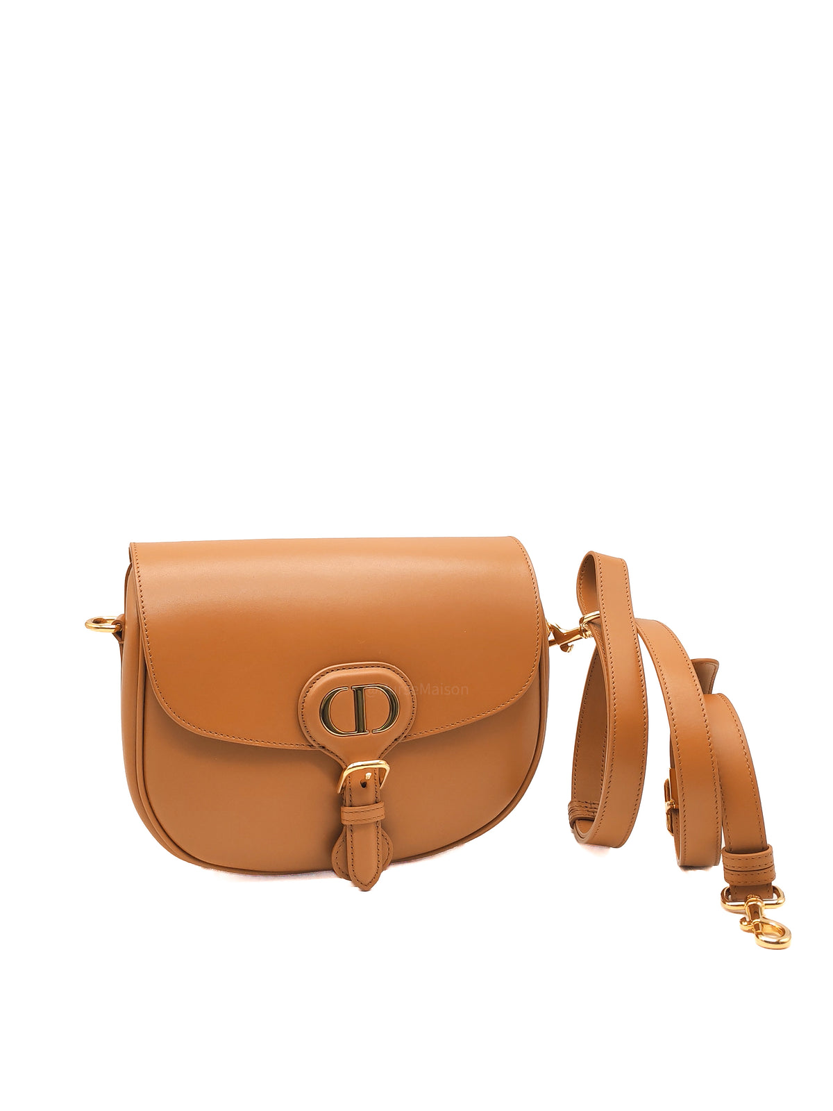 Dior Bobby Crossbody Bag Medium in Cognac Calfskin Leather