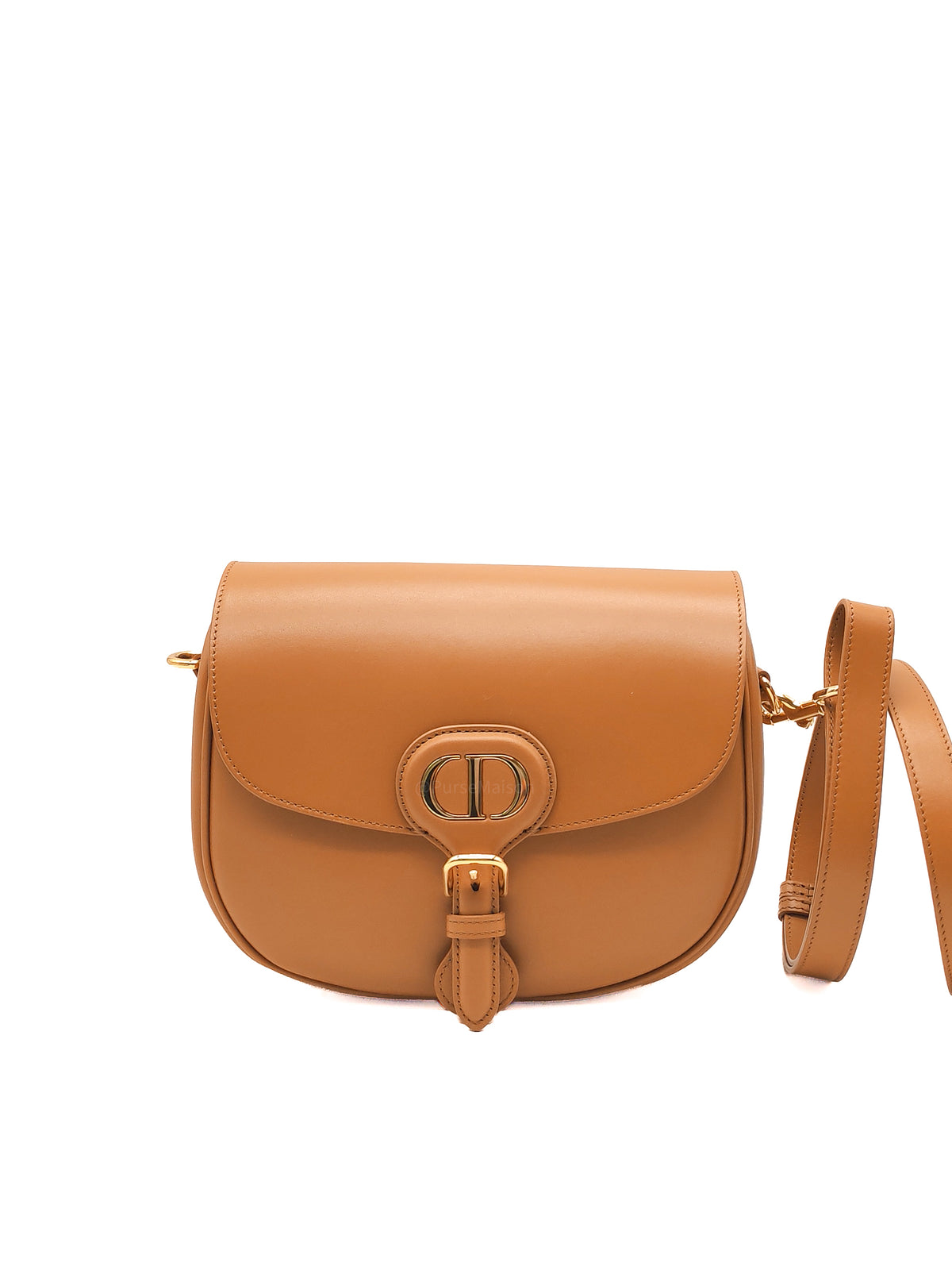 Dior Bobby Crossbody Bag Medium in Cognac Calfskin Leather