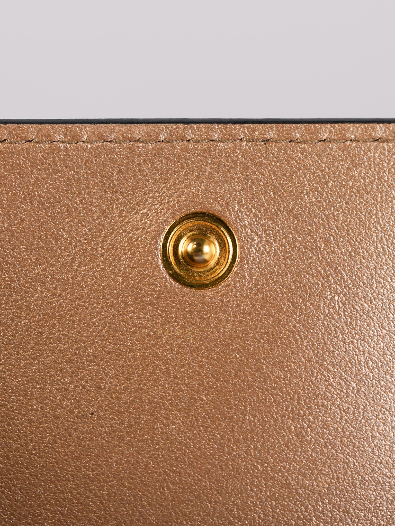 Saffiano Bifold Carholder Case in Metallic Bronze | Purse Maison Luxury Bags Shop