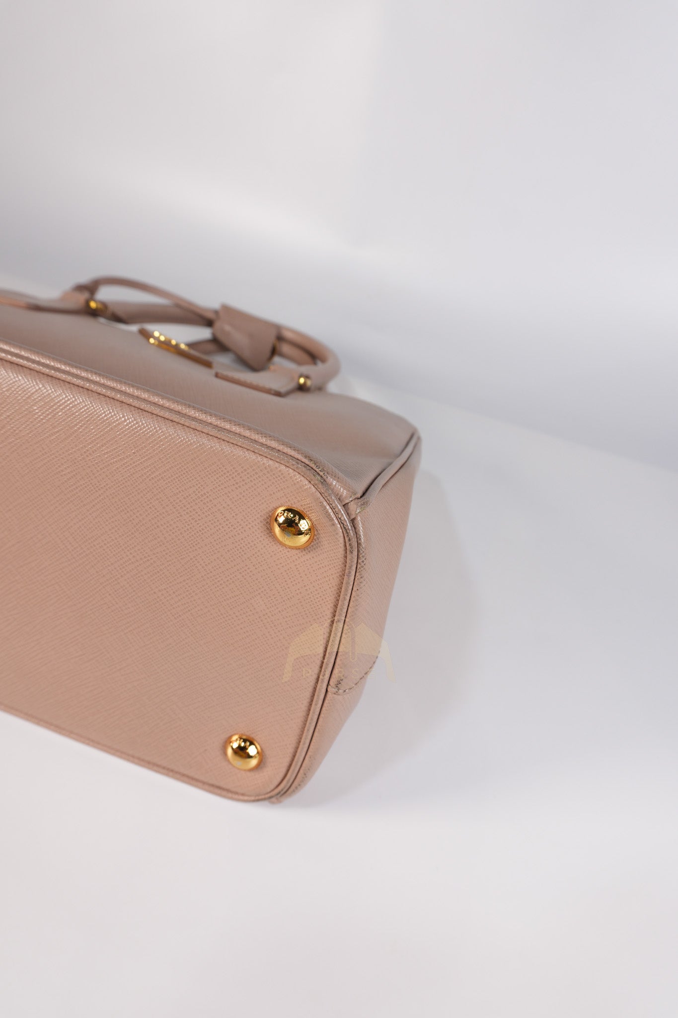 Saffiano Galleria Small Double Zip Satchel in Dusty Rose | Purse Maison Luxury Bags Shop