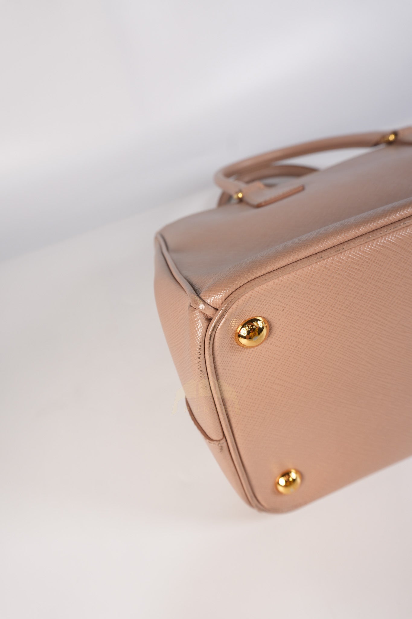 Saffiano Galleria Small Double Zip Satchel in Dusty Rose | Purse Maison Luxury Bags Shop