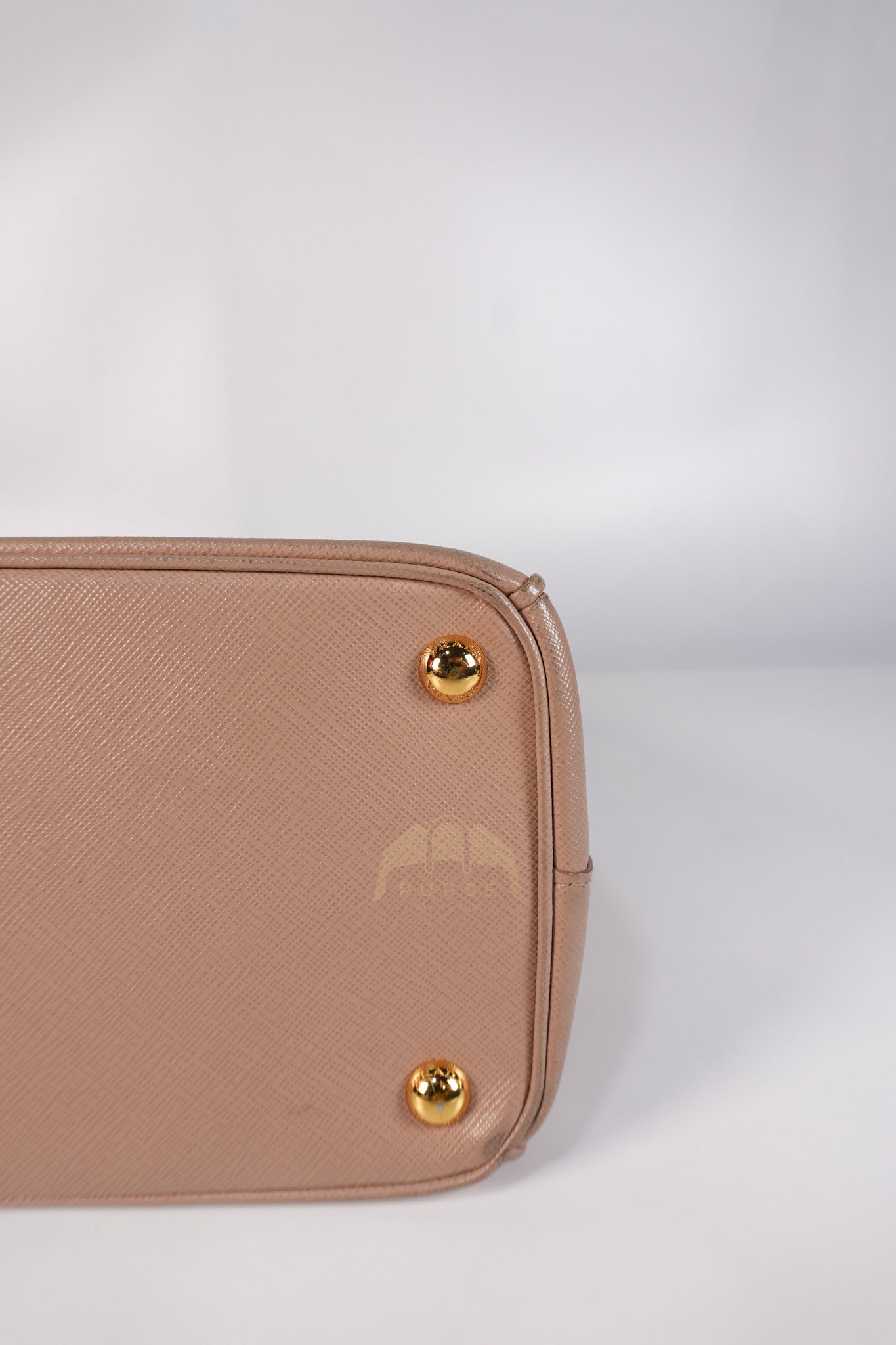 Saffiano Galleria Small Double Zip Satchel in Dusty Rose | Purse Maison Luxury Bags Shop