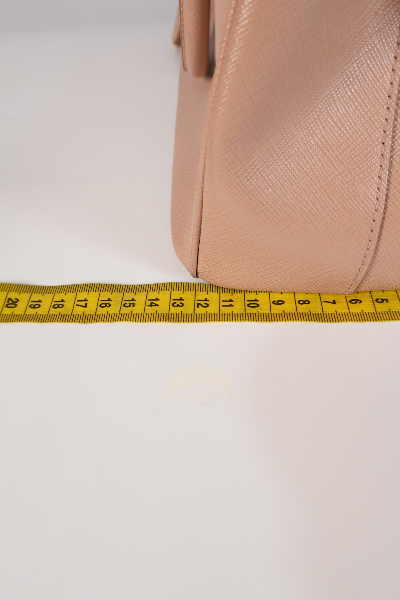 Saffiano Galleria Small Double Zip Satchel in Dusty Rose | Purse Maison Luxury Bags Shop