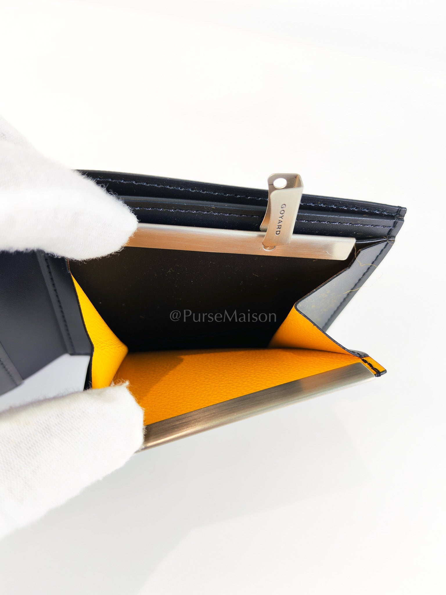 Saint Florentin Wallet in Noir/Black Goyardine Canvas | Purse Maison Luxury Bags Shop