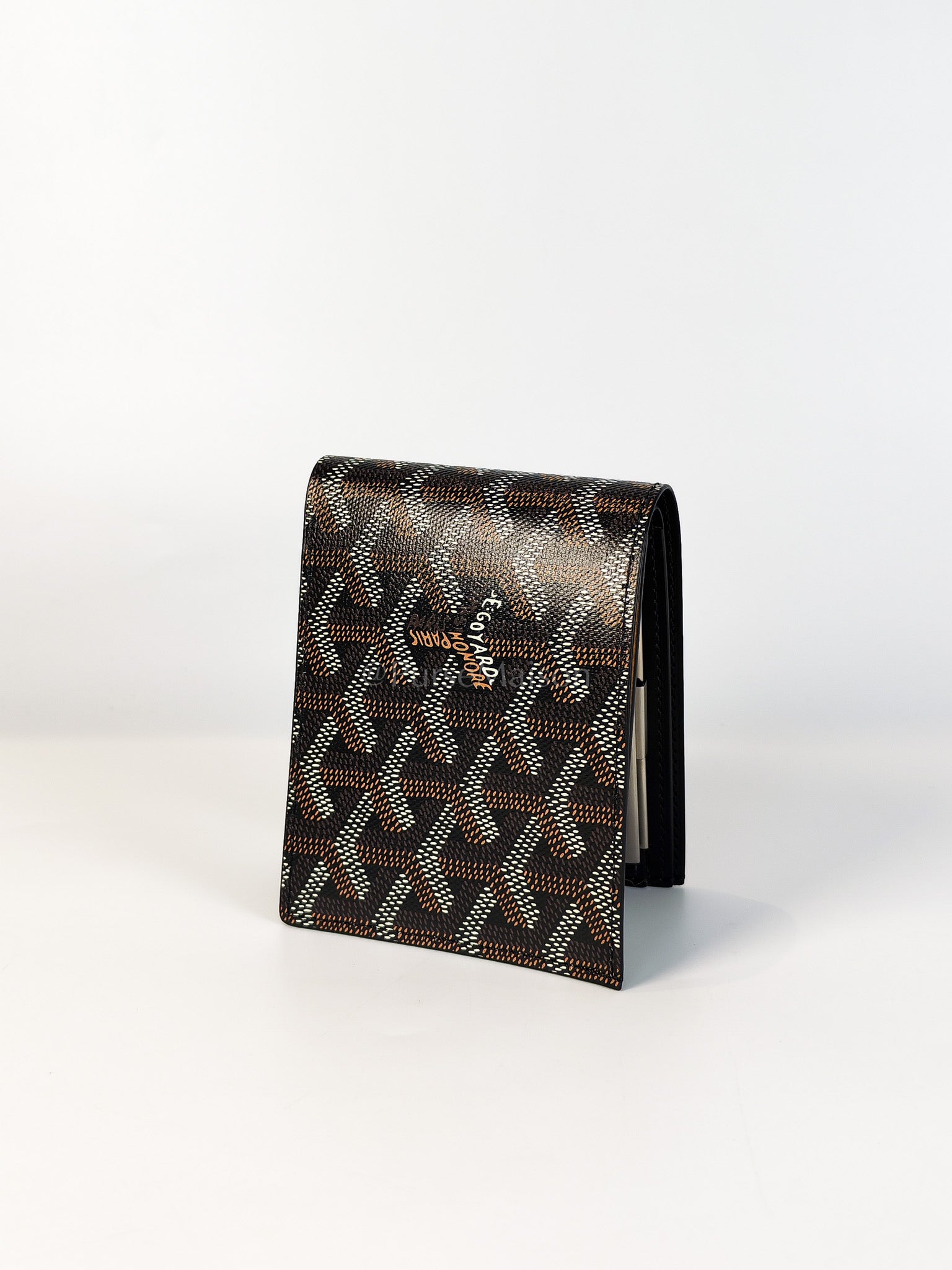 Saint Florentin Wallet in Noir/Black Goyardine Canvas | Purse Maison Luxury Bags Shop