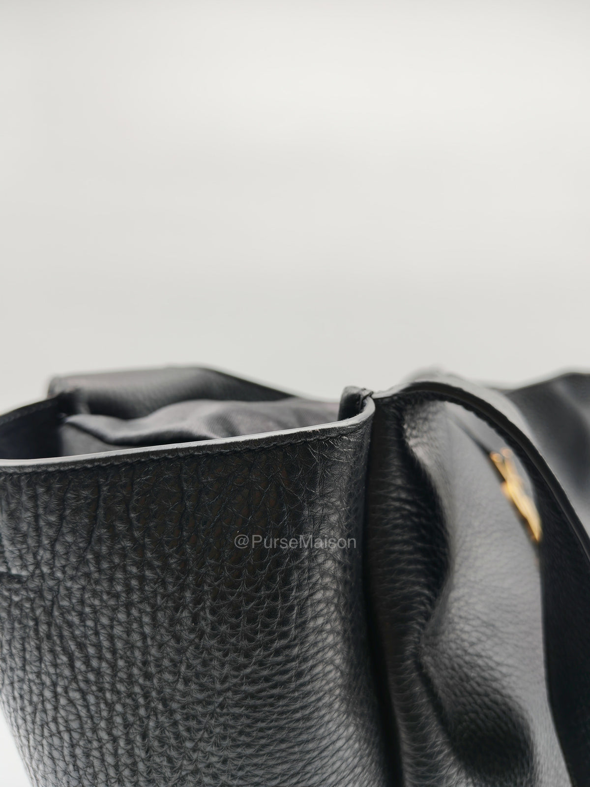 Saint Laurent Le 5a7 Bea Tote Bag in Black Grained Leather Tote Bag | Purse Maison Luxury Bags Shop