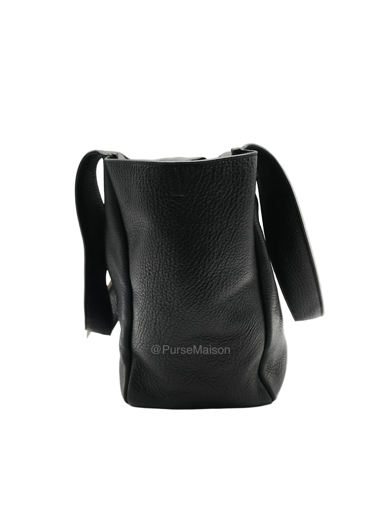 Saint Laurent Le 5a7 Bea Tote Bag in Black Grained Leather Tote Bag | Purse Maison Luxury Bags Shop