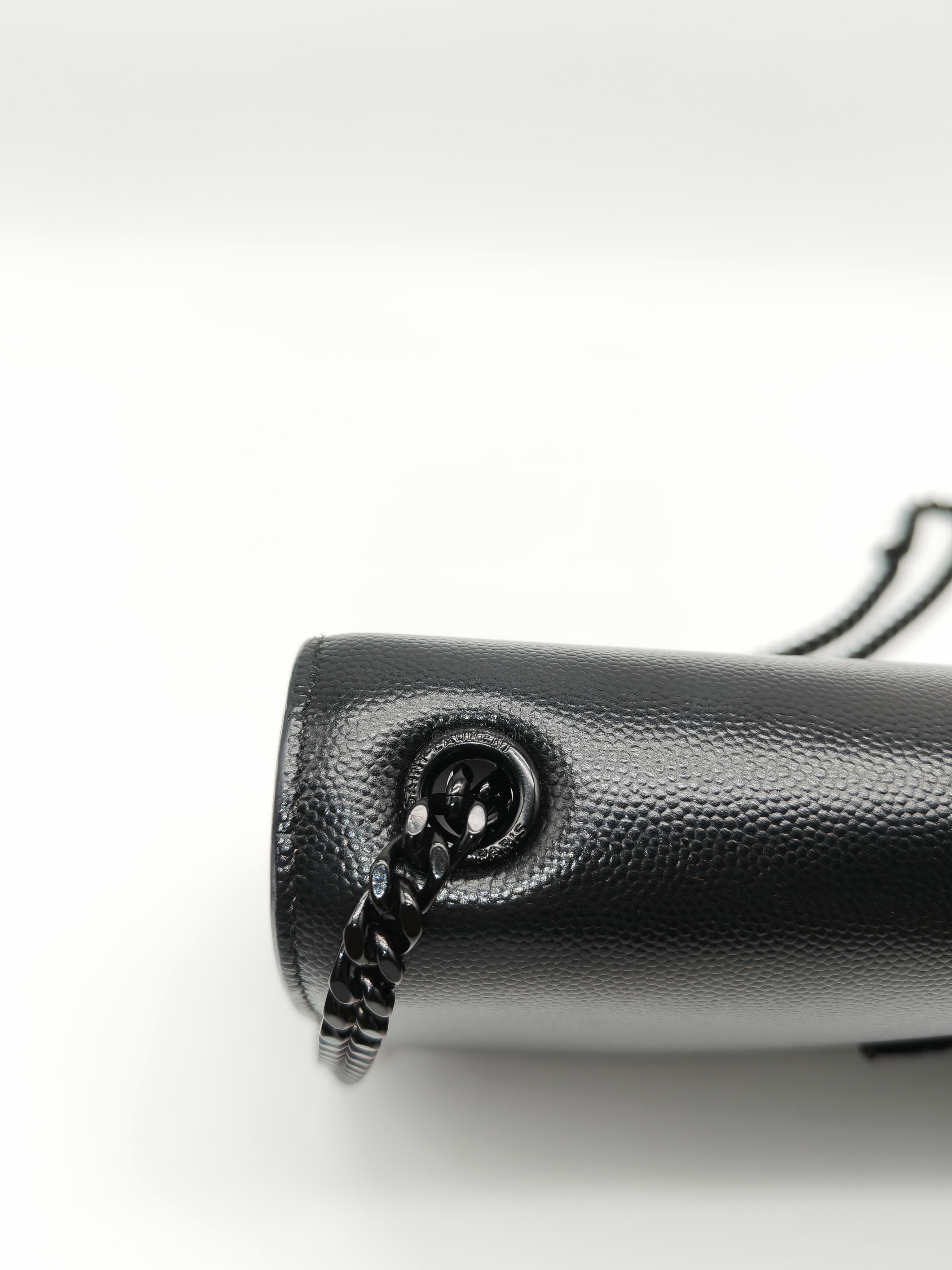 Saint Laurent Medium Kate Crossbody Bag in Black so Black Hardware | Purse Maison Luxury Bags Shop