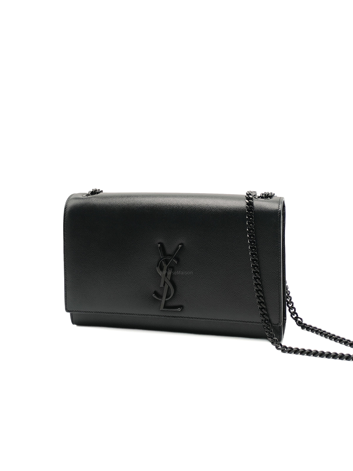 Saint Laurent Medium Kate Crossbody Bag in Black so Black Hardware | Purse Maison Luxury Bags Shop