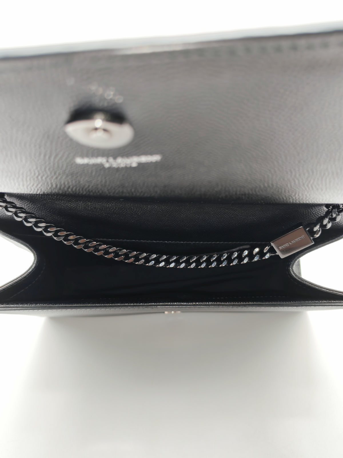 Saint Laurent Medium Kate Crossbody Bag in Black so Black Hardware | Purse Maison Luxury Bags Shop