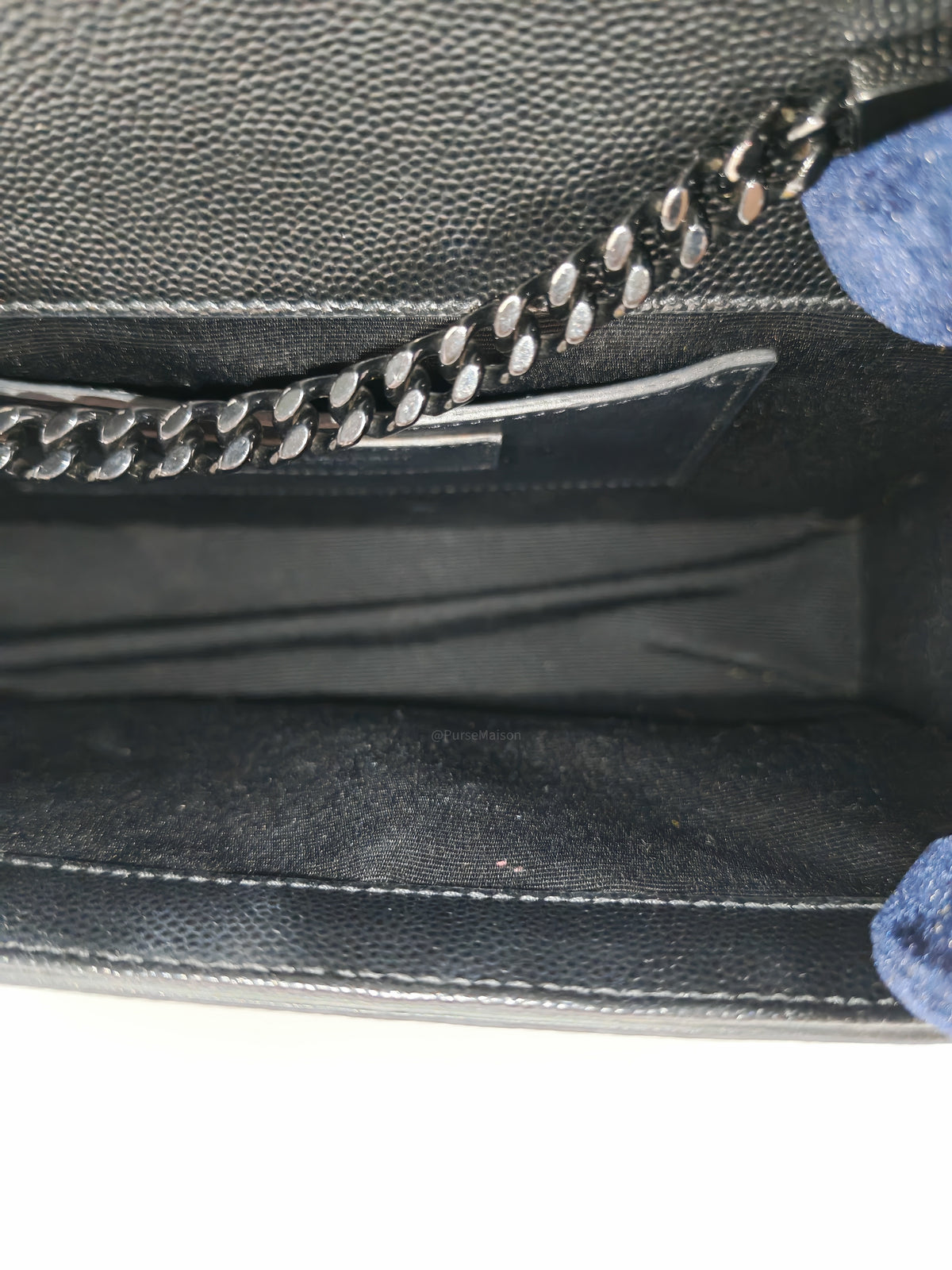 Saint Laurent Medium Kate Crossbody Bag in Black so Black Hardware | Purse Maison Luxury Bags Shop