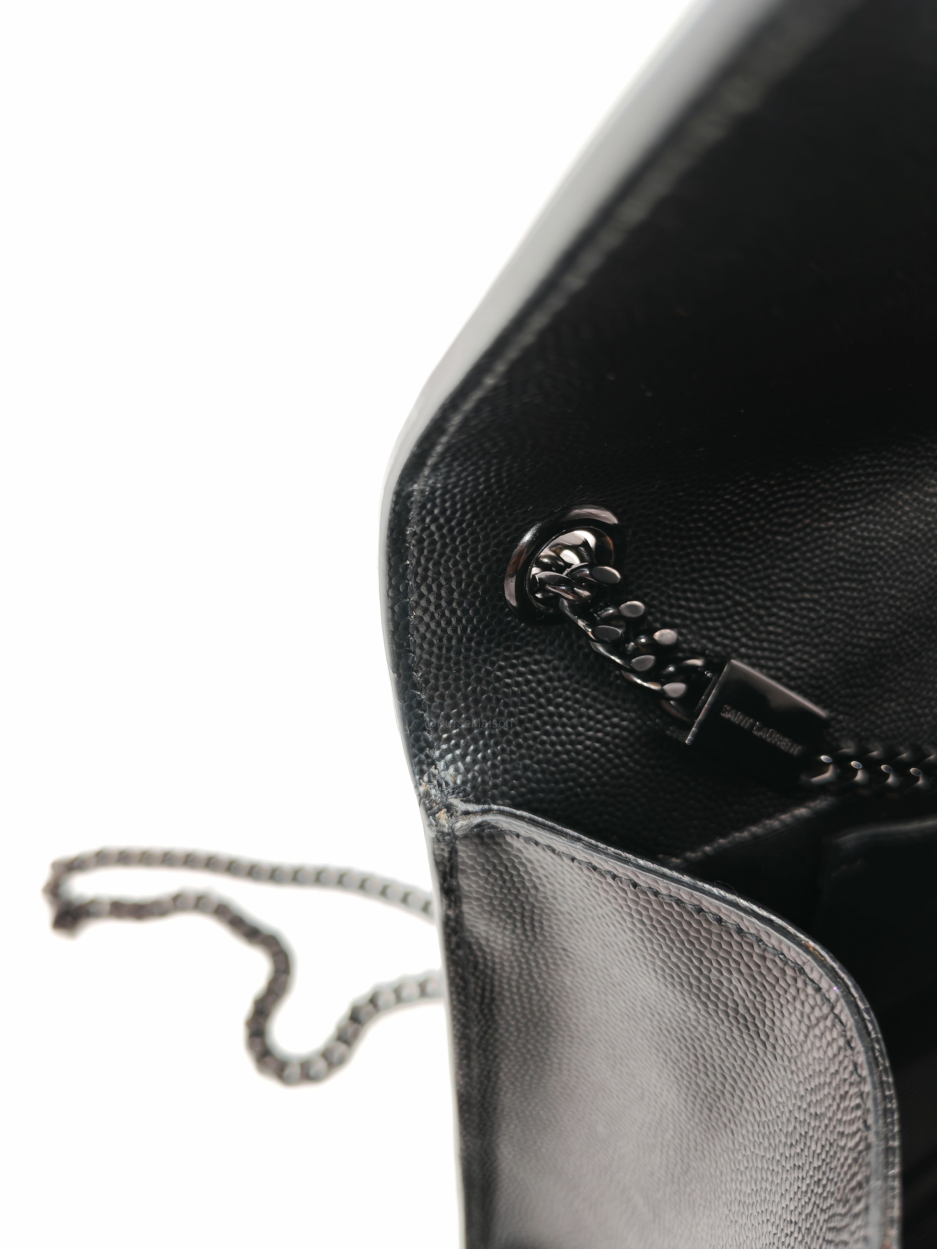 Saint Laurent Medium Kate Crossbody Bag in Black so Black Hardware | Purse Maison Luxury Bags Shop
