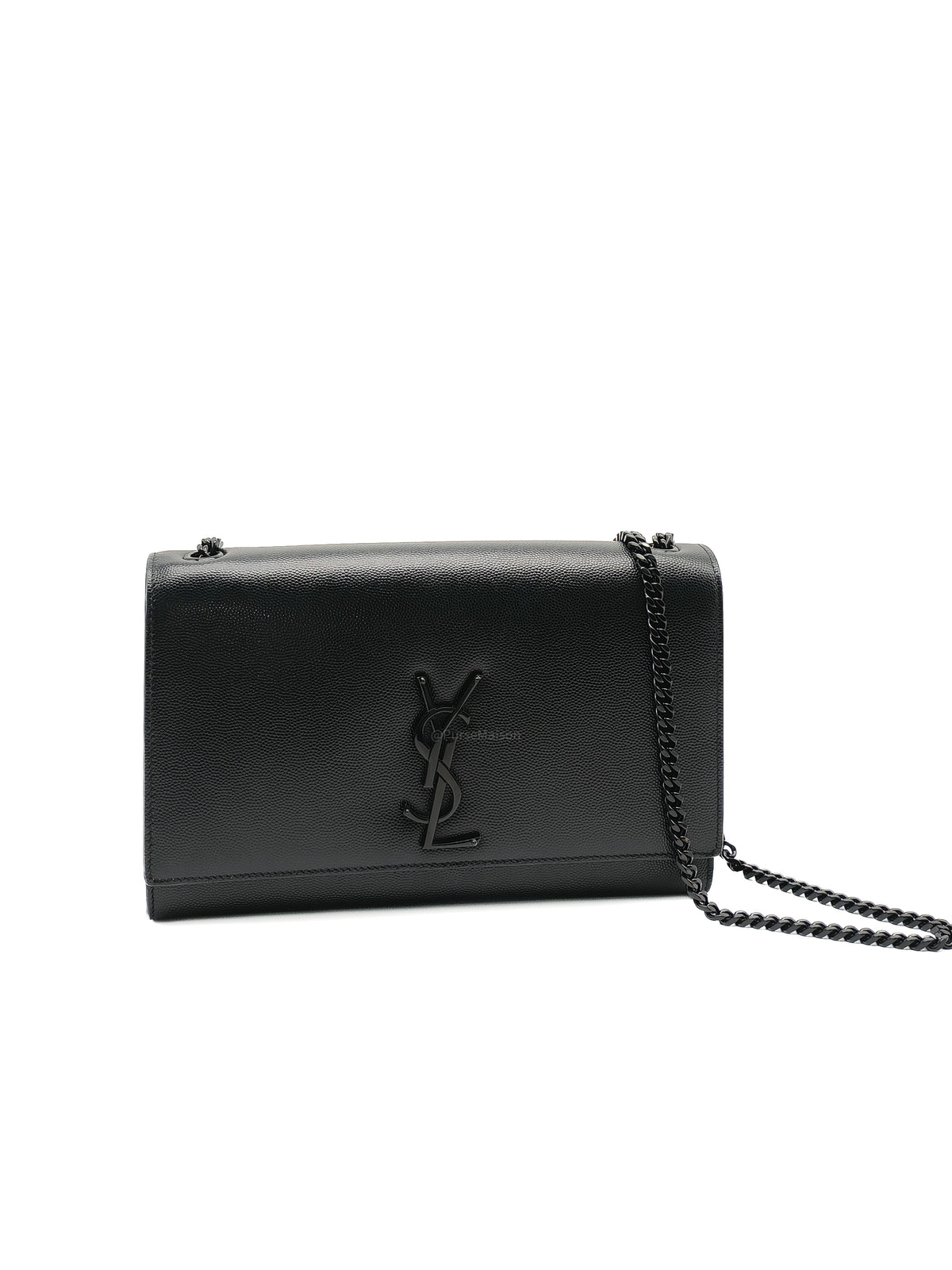 Saint Laurent Medium Kate Crossbody Bag in Black so Black Hardware | Purse Maison Luxury Bags Shop