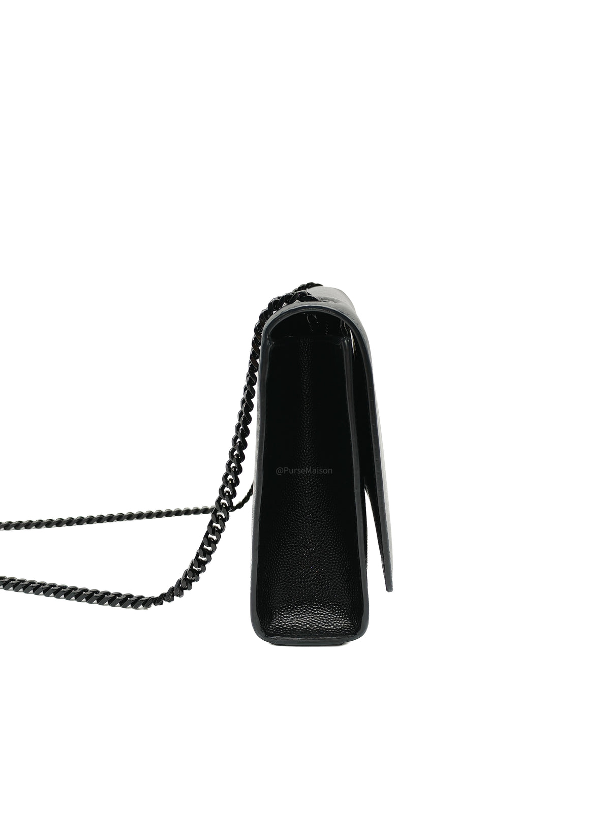 Saint Laurent Medium Kate Crossbody Bag in Black so Black Hardware | Purse Maison Luxury Bags Shop