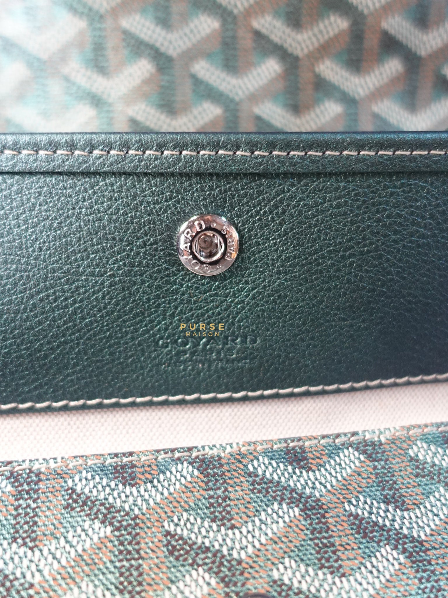 Saint Louis GM Croc Nacre Pearly Green Limited Edition | Purse Maison Luxury Bags Shop