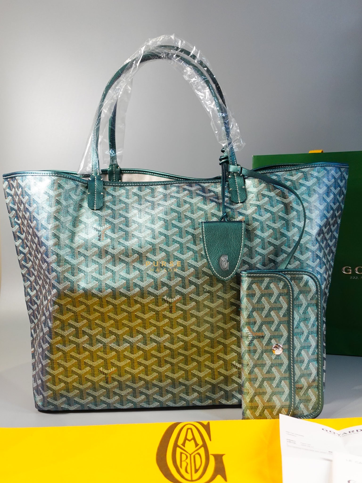 Saint Louis GM Croc Nacre Pearly Green Limited Edition | Purse Maison Luxury Bags Shop