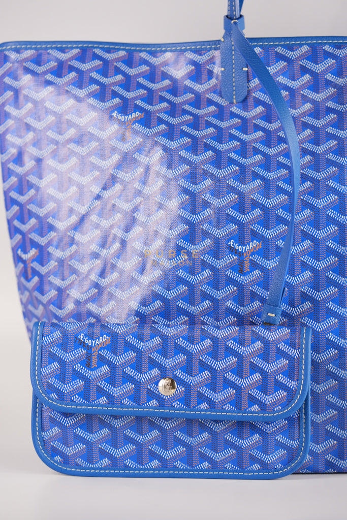 Saint Louis GM in Bleu Clair Goyardine Canvas | Purse Maison Luxury Bags Shop