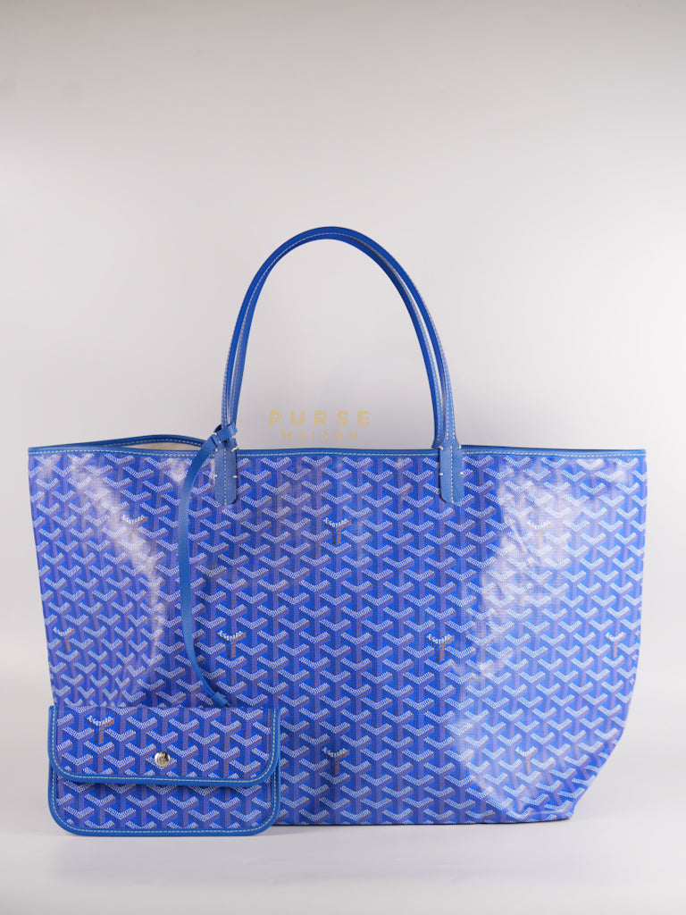 Saint Louis GM in Bleu Clair Goyardine Canvas | Purse Maison Luxury Bags Shop
