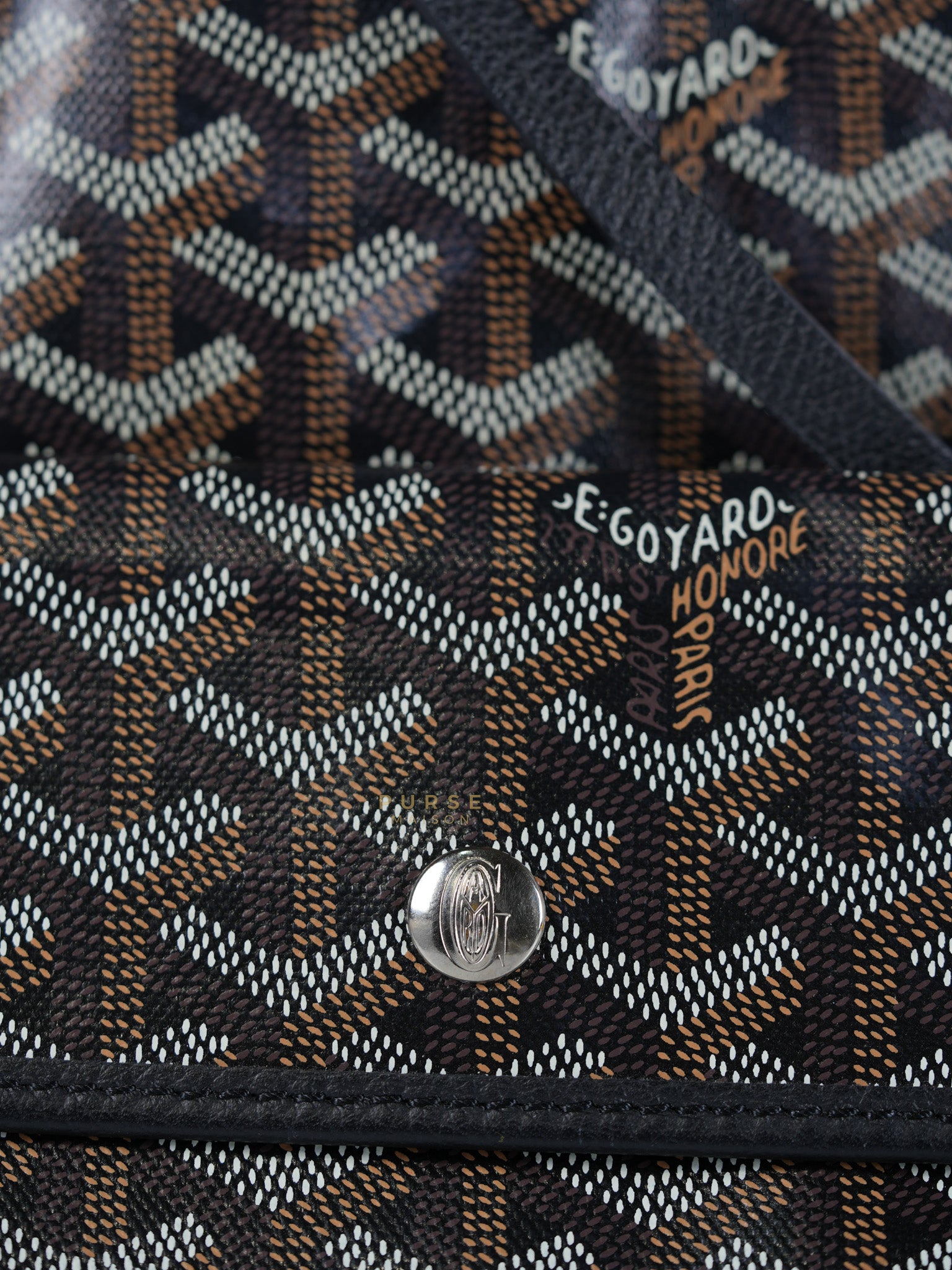 Saint Louis PM Black in Goyardine Canvas | Purse Maison Luxury Bags Shop