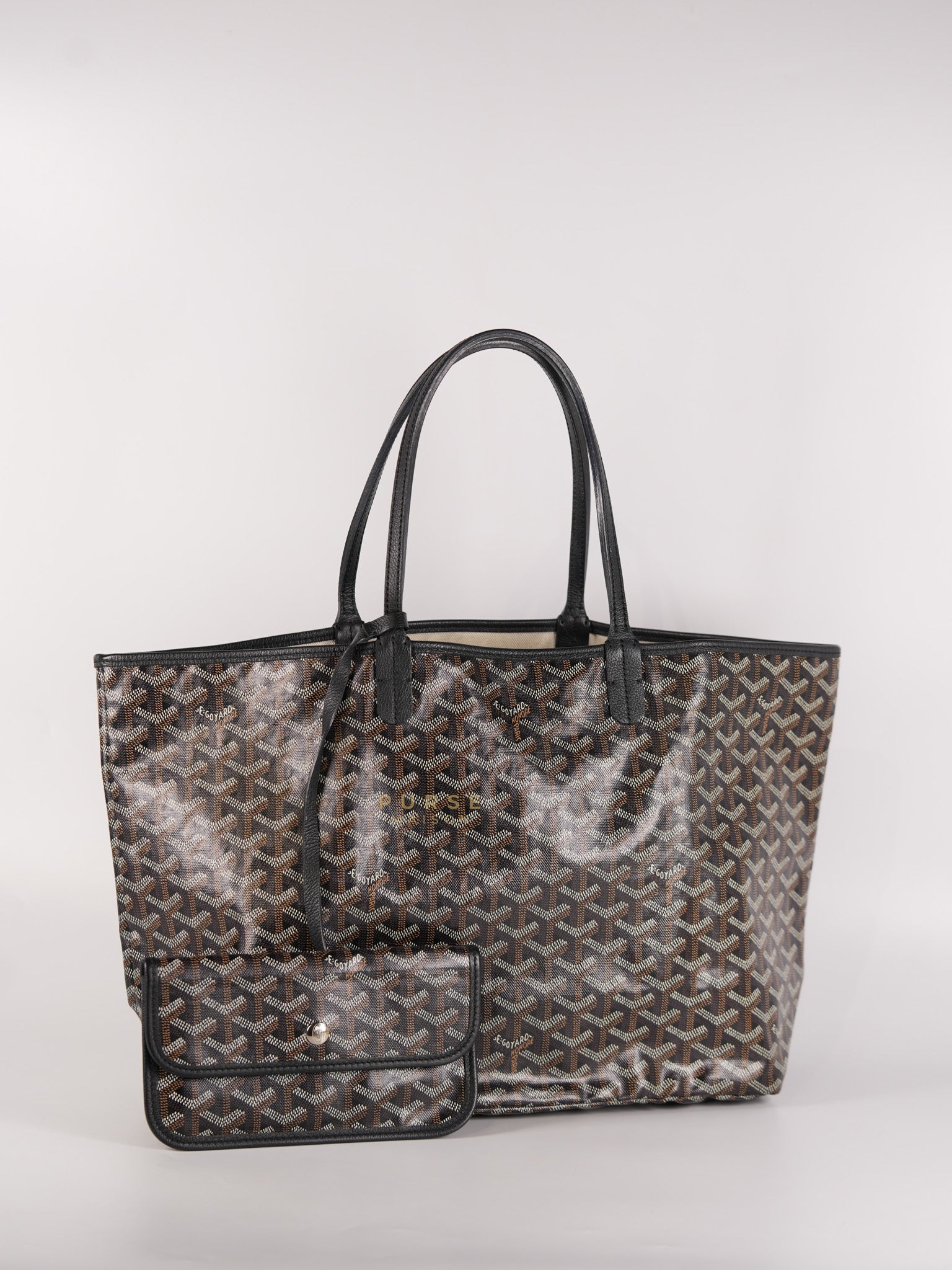 Saint Louis PM Black in Goyardine Canvas | Purse Maison Luxury Bags Shop