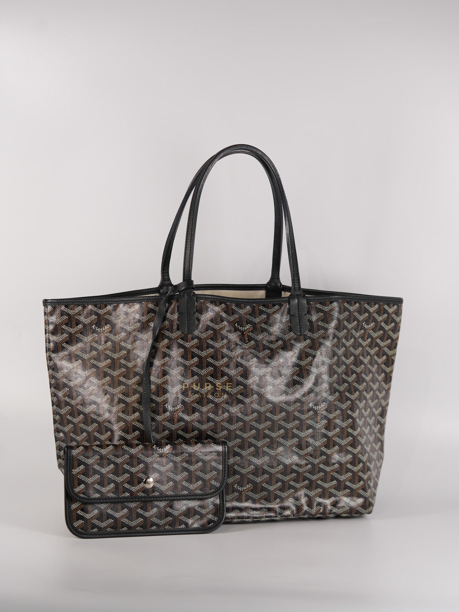 Saint Louis PM Black in Goyardine Canvas | Purse Maison Luxury Bags Shop