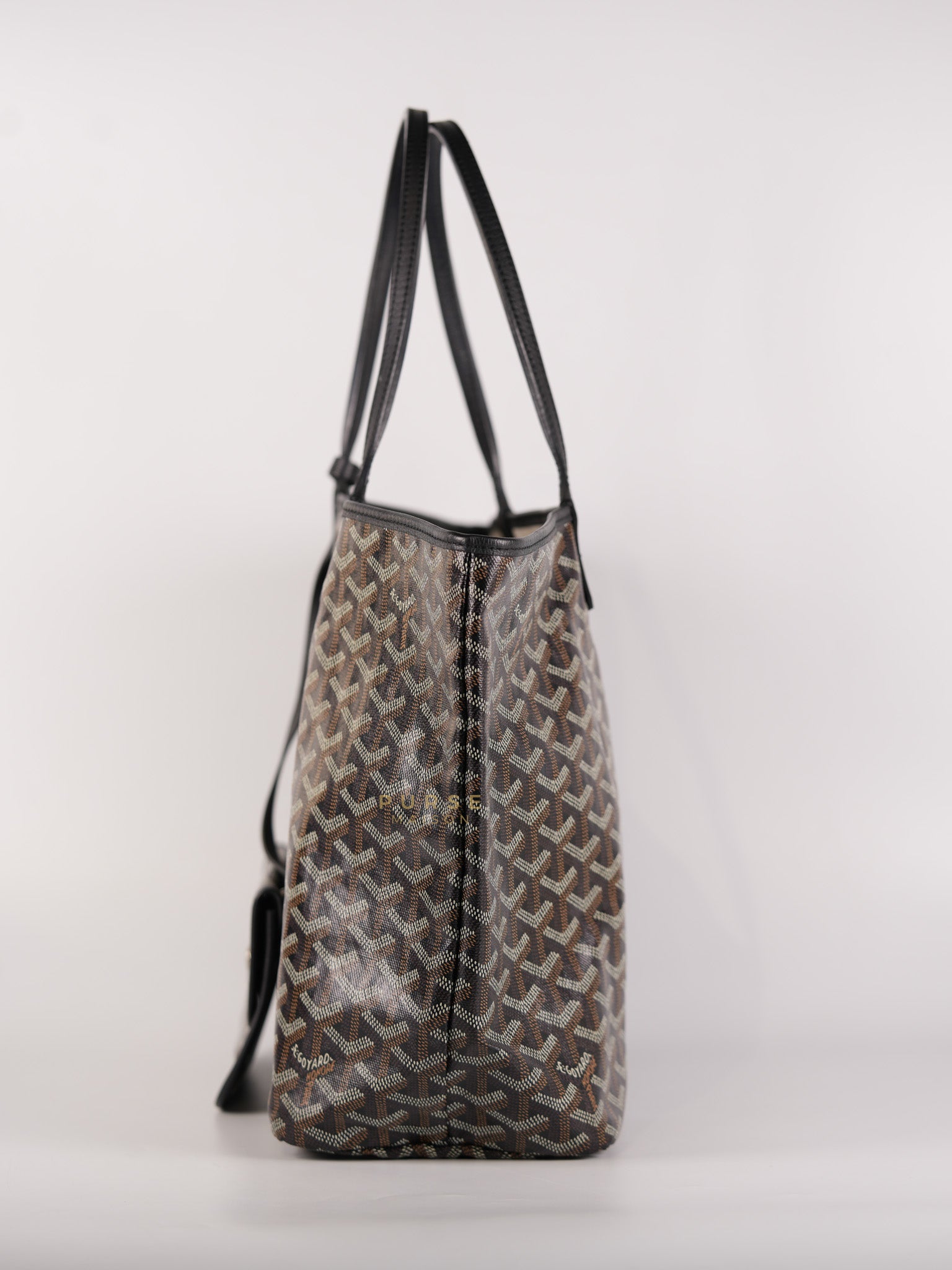 Saint Louis PM Black in Goyardine Canvas | Purse Maison Luxury Bags Shop