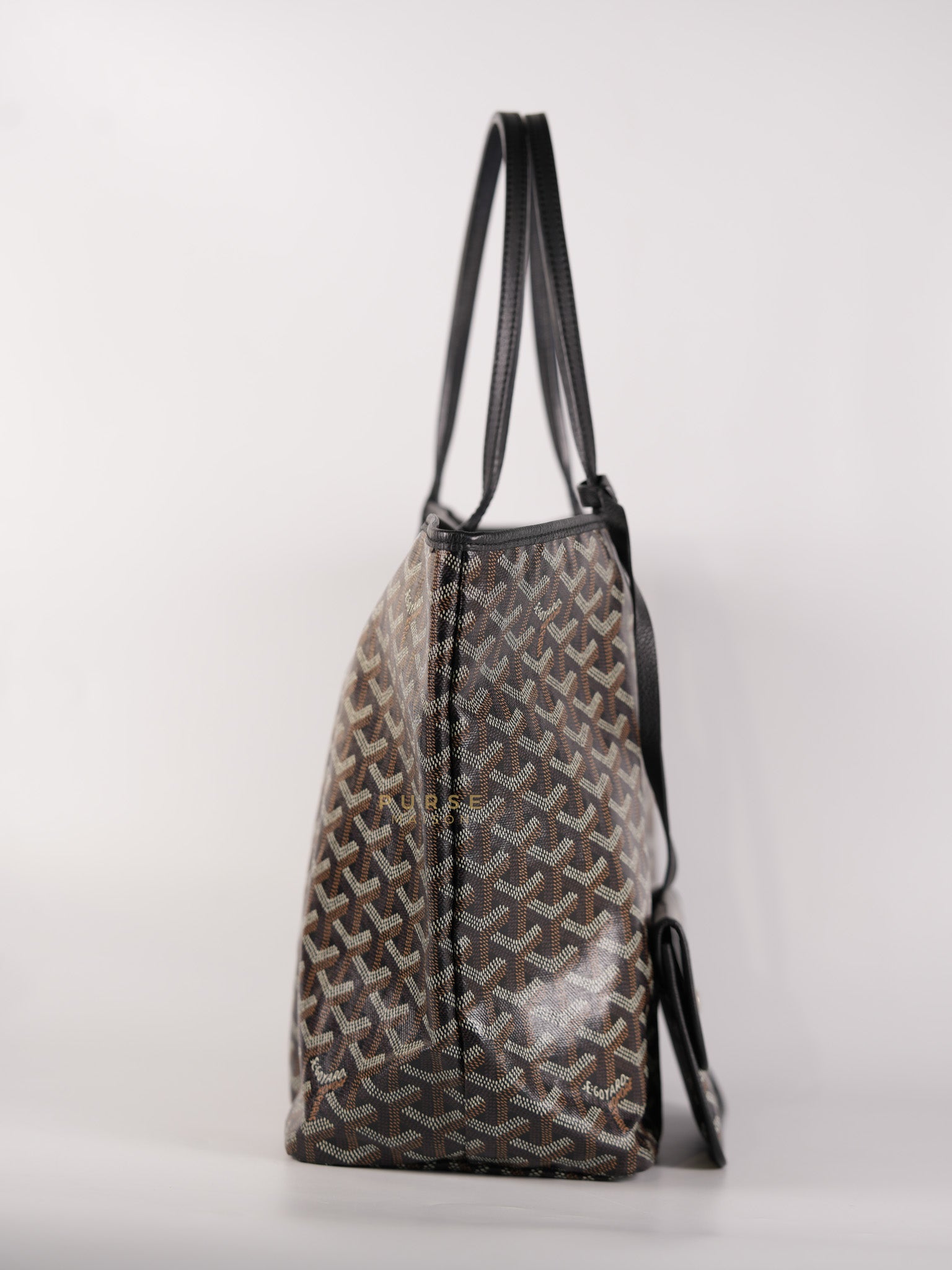 Saint Louis PM Black in Goyardine Canvas | Purse Maison Luxury Bags Shop