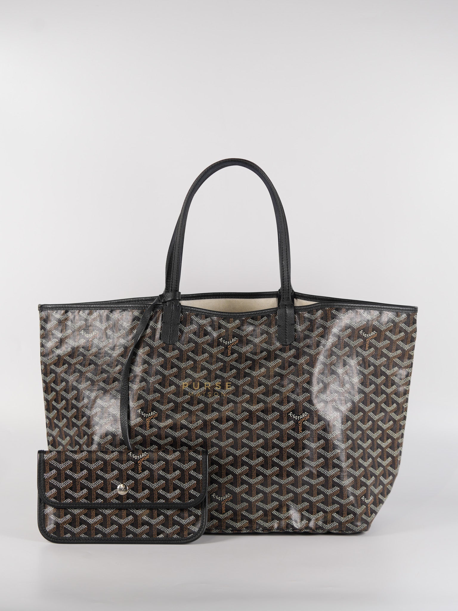 Saint Louis PM Black in Goyardine Canvas | Purse Maison Luxury Bags Shop