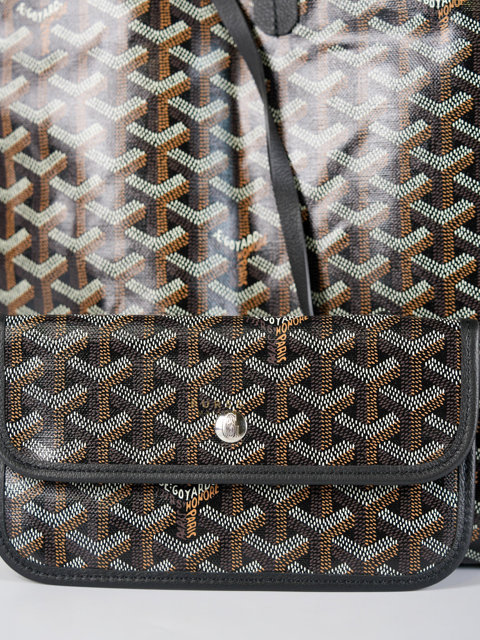 Saint Louis PM Black Tote Bag in Goyardine Canvas | Purse Maison Luxury Bags Shop