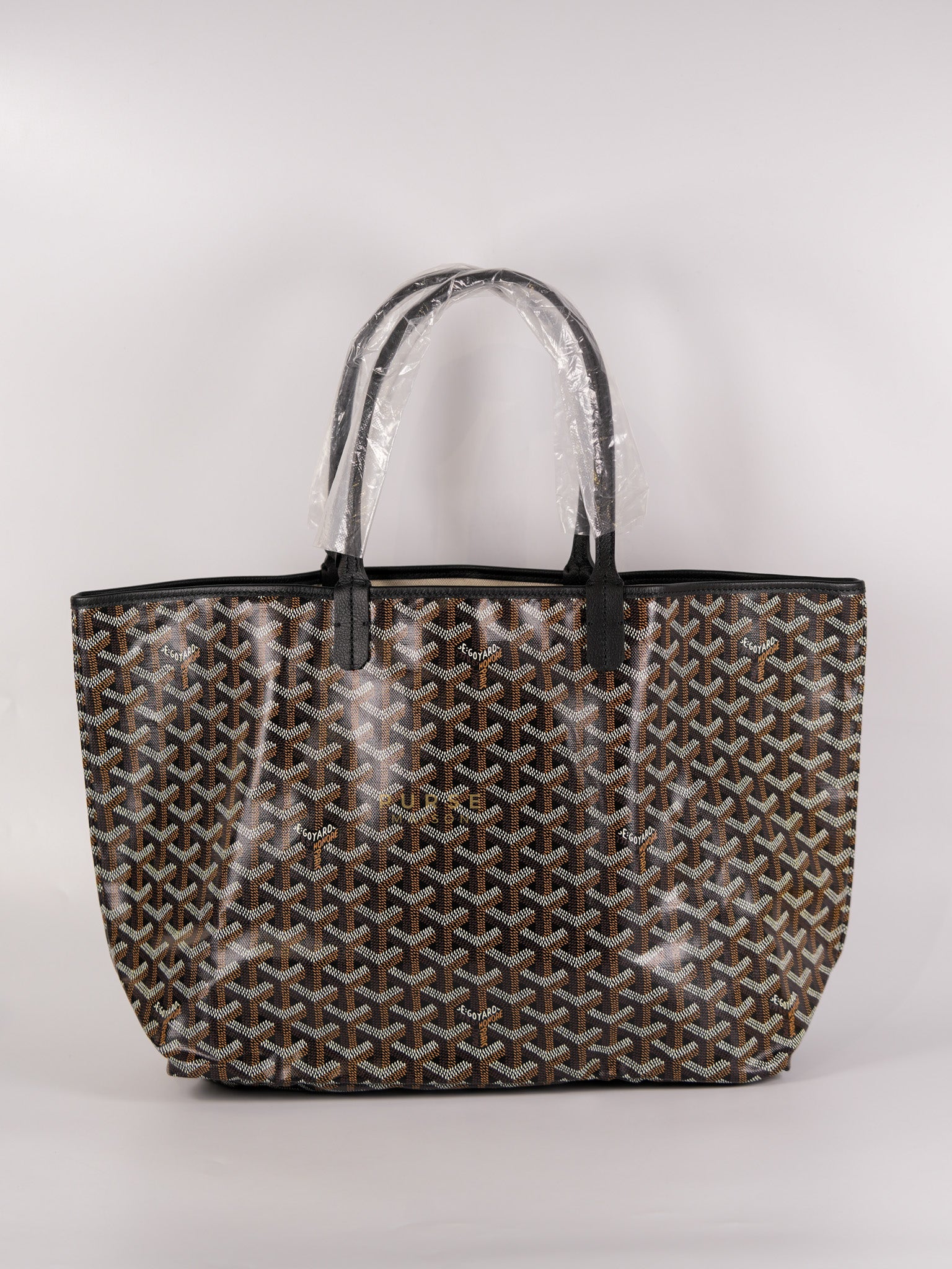 Saint Louis PM Black Tote Bag in Goyardine Canvas | Purse Maison Luxury Bags Shop